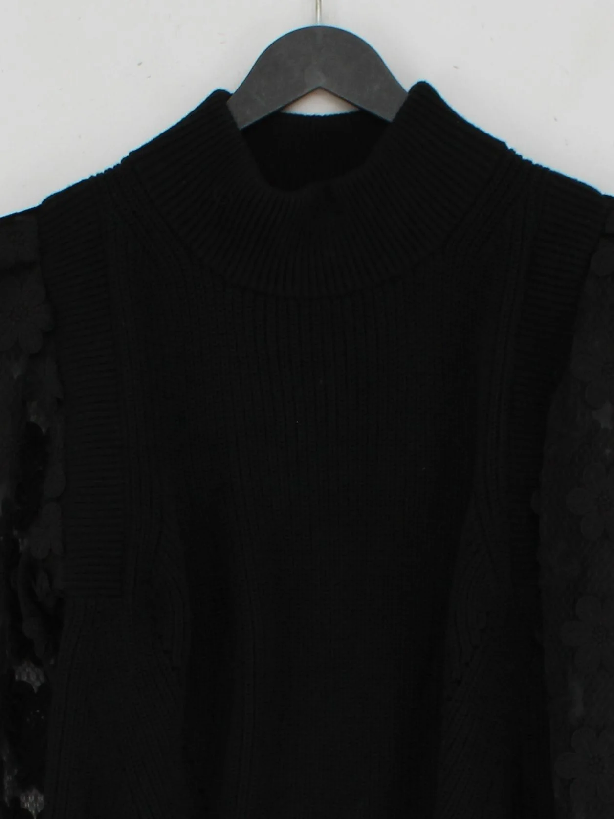 French Connection Women's Jumper L Black Cotton with Polyester Pullover - Image 3