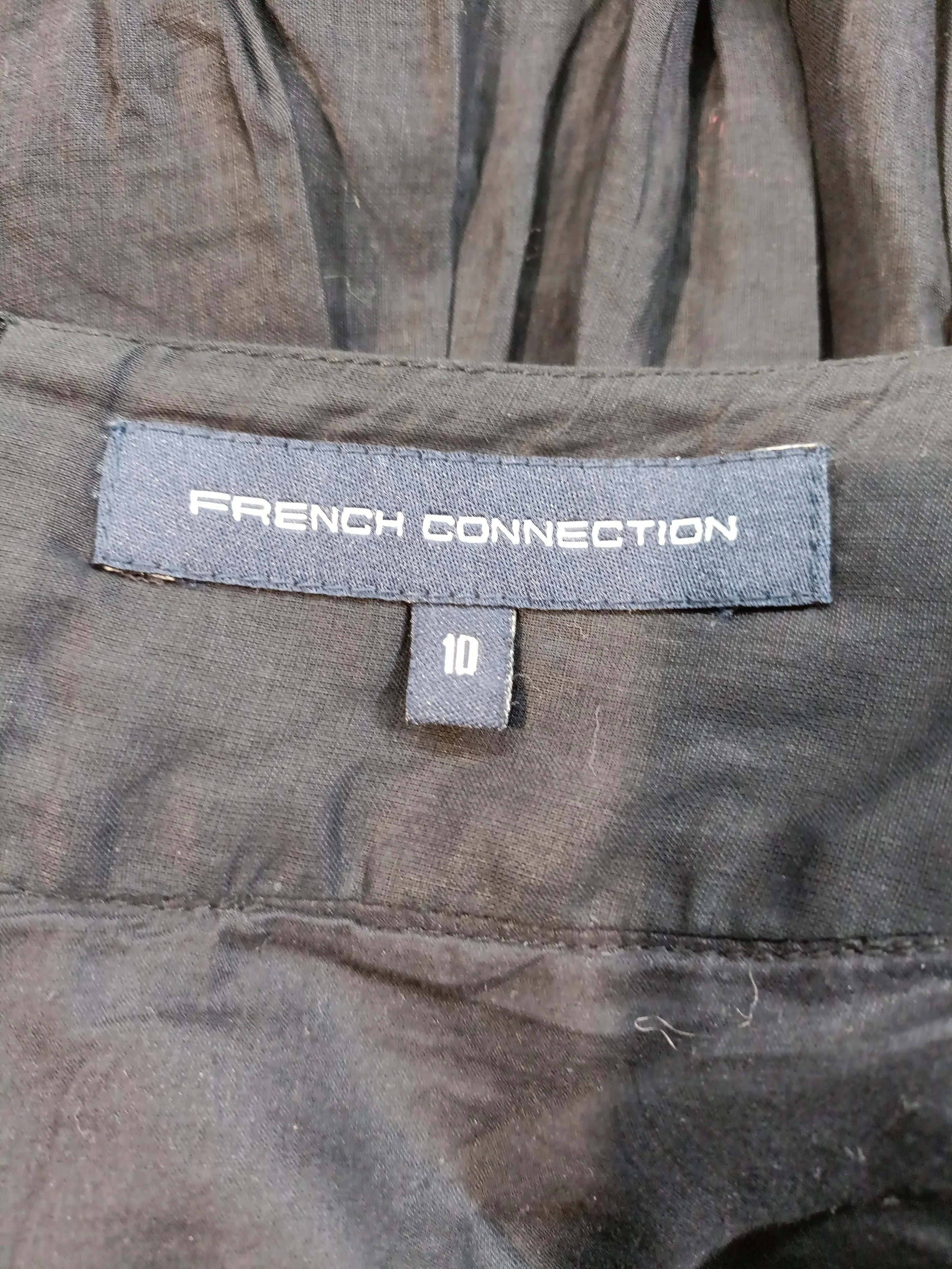 French Connection Women's Midi Skirt UK 10 Black 100% Cotton Midi A-Line - Image 6