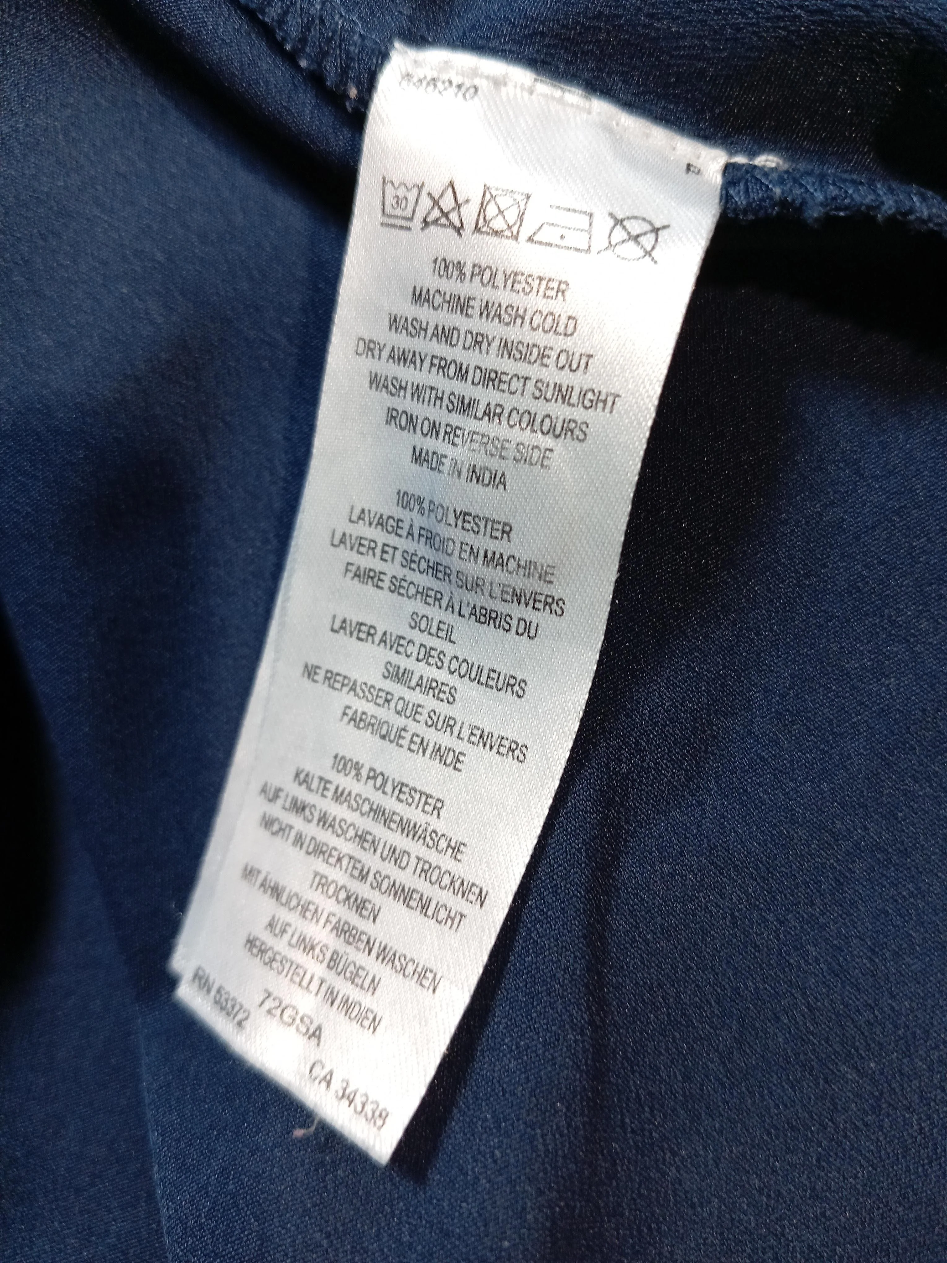 French Connection Women's Shirt UK 14 Blue 100% Polyester Basic - Image 6