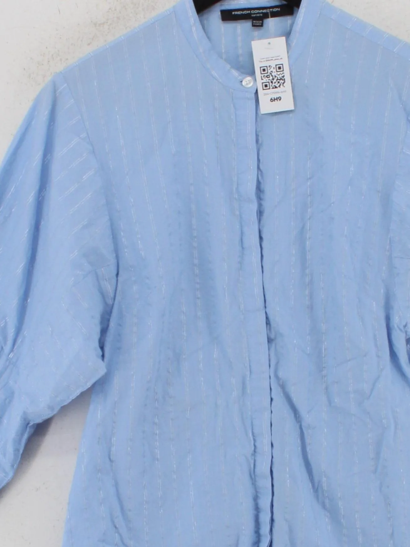 French Connection Women's Shirt UK 6 Blue Cotton with Other Basic - Image 3