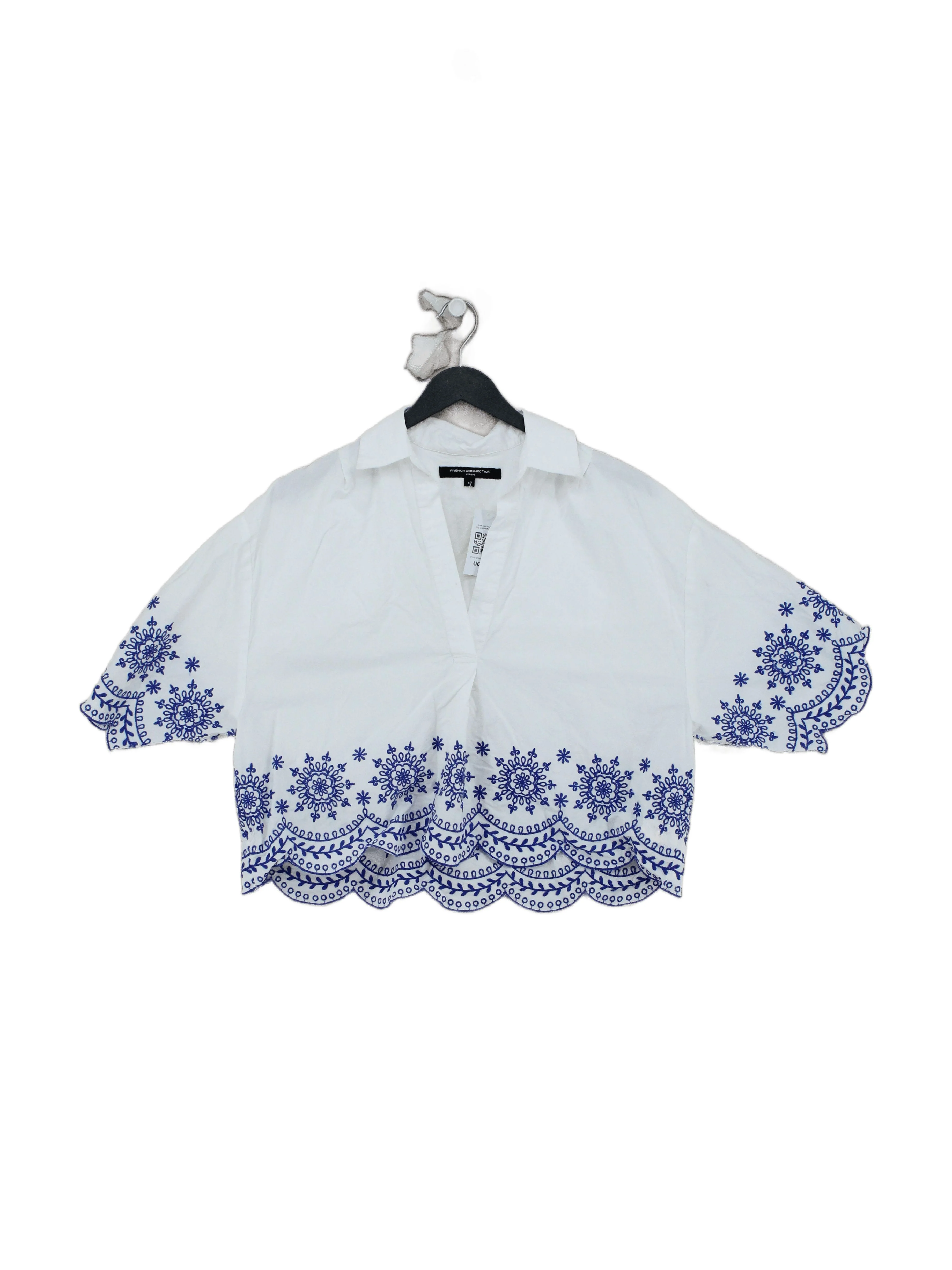 French Connection Women's Shirt XS Multi 100% Cotton Basic
