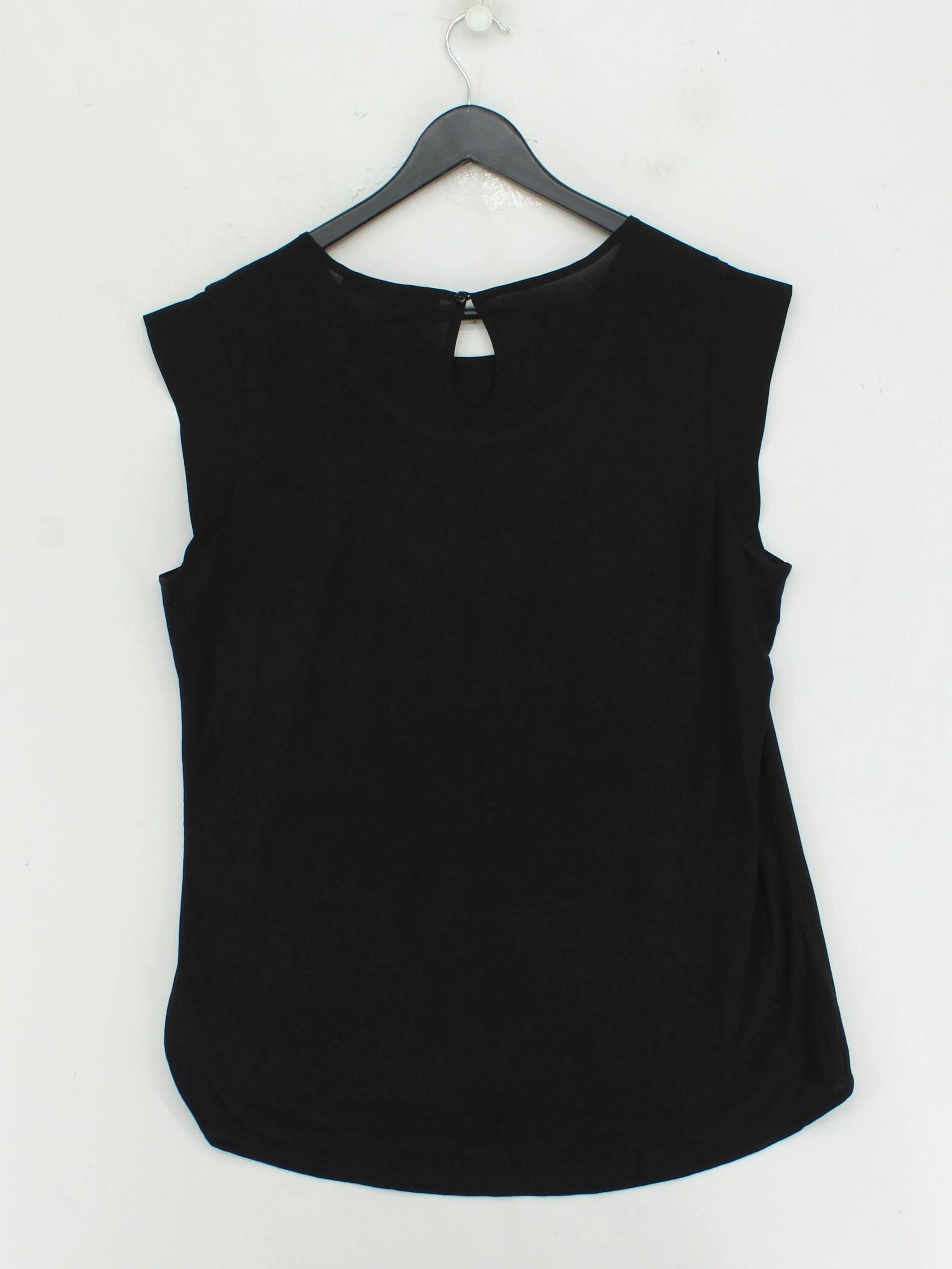 French Connection Women's Top L Black 100% Viscose Sleeveless Round Neck Basic - Image 2