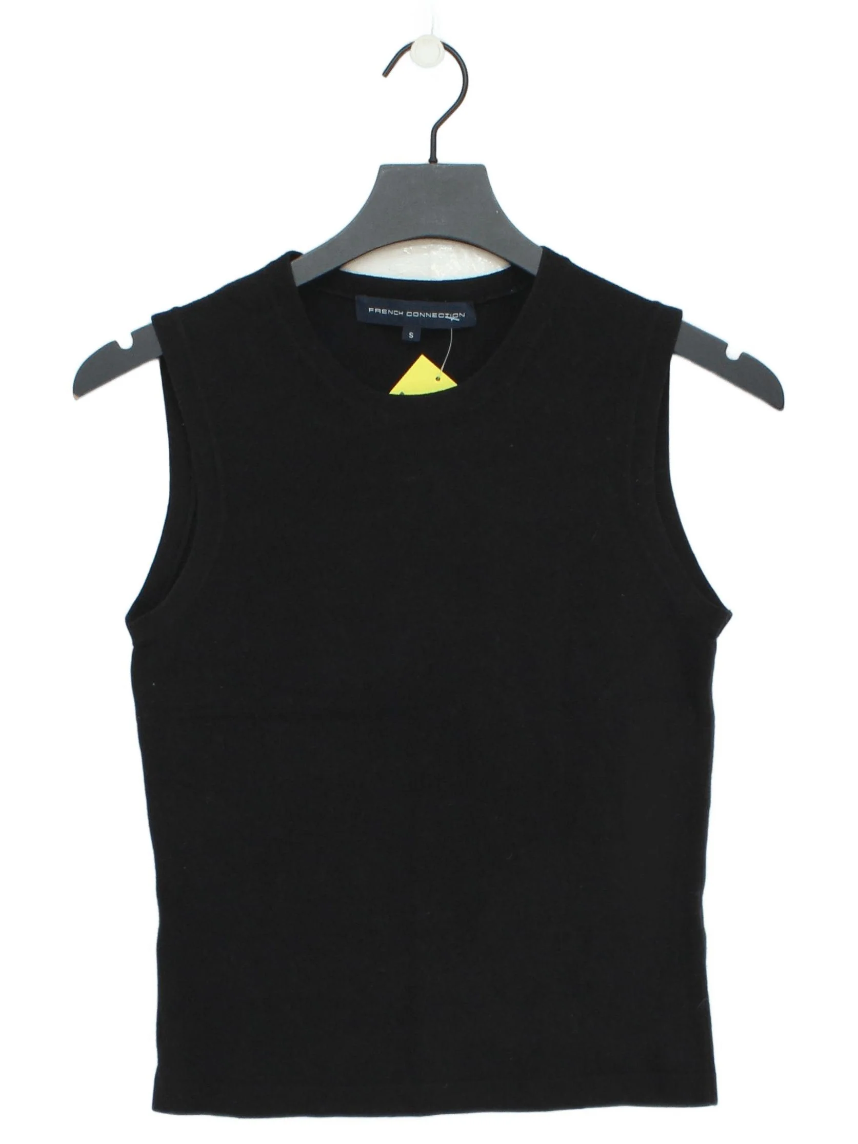 French Connection Women's Top S Black Lyocell Modal