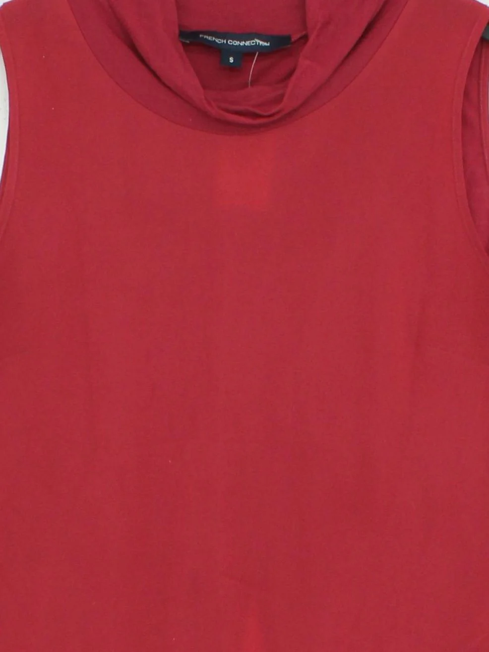 French Connection Women's Top S Red Polyester with Lyocell Modal Basic - Image 3