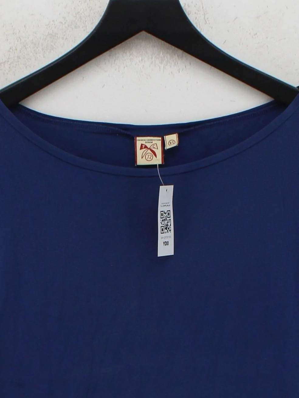 French Connection Women's Top XS Blue 100% Cotton Sleeveless Round Neck Basic - Image 3
