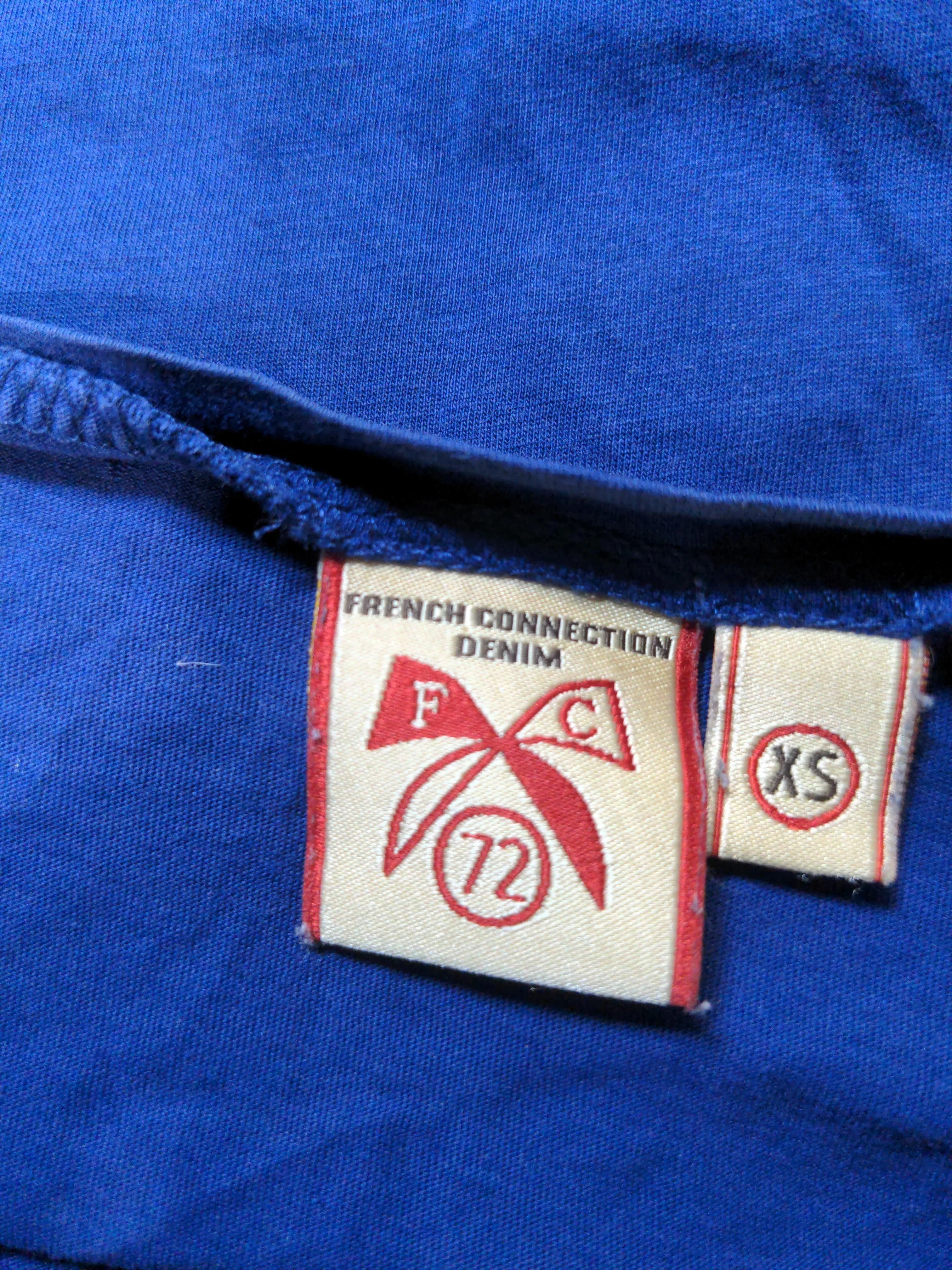 French Connection Women's Top XS Blue 100% Cotton Sleeveless Round Neck Basic - Image 6