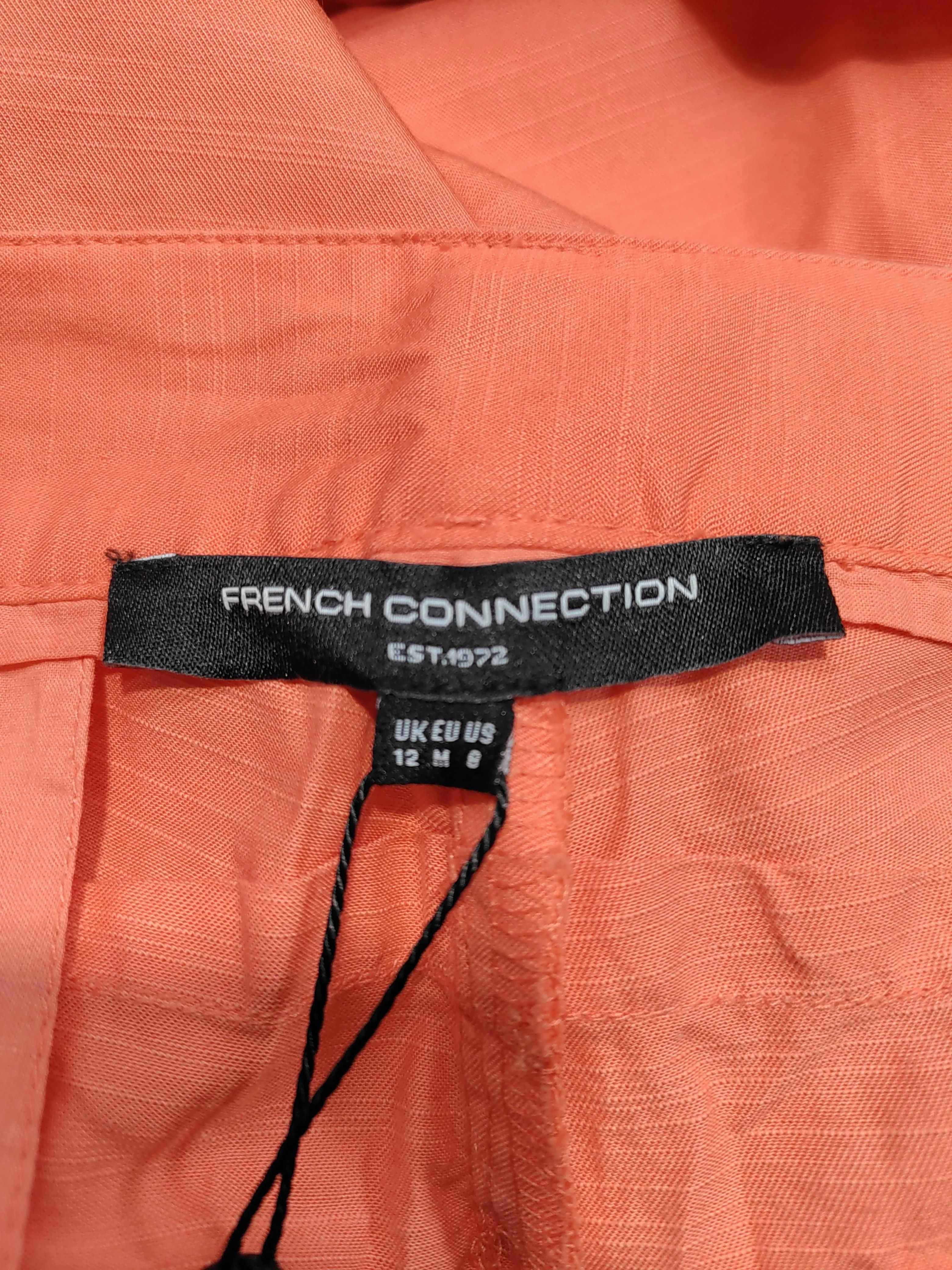 French Connection Women's Trousers UK 12 Orange Lyocell Modal with Cotton Chino - Image 5