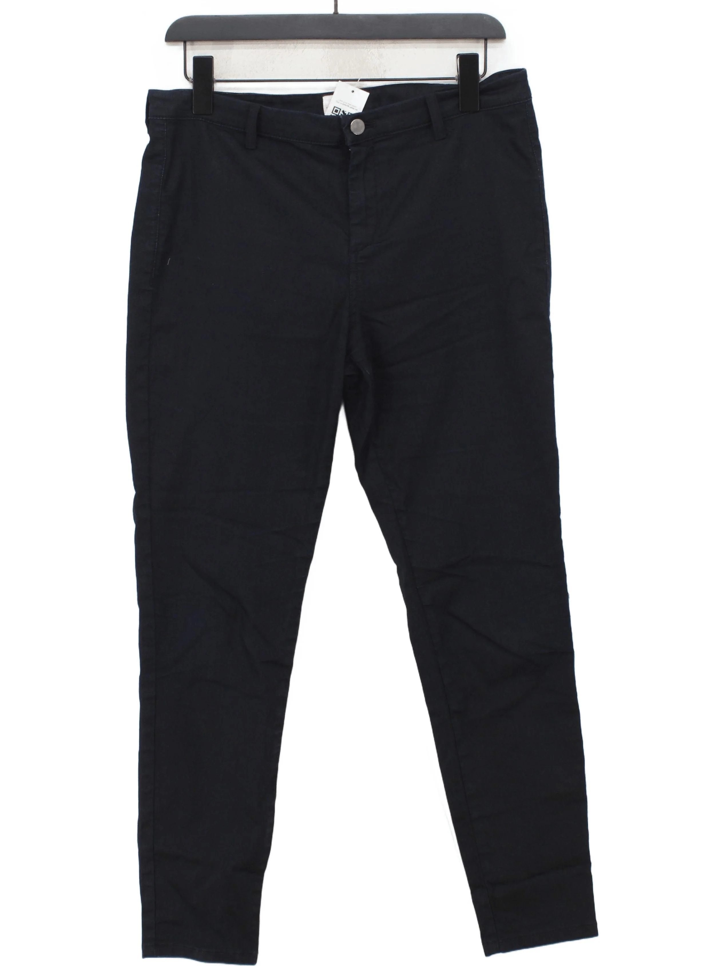 French Connection Women's Trousers UK 14 Black Cotton