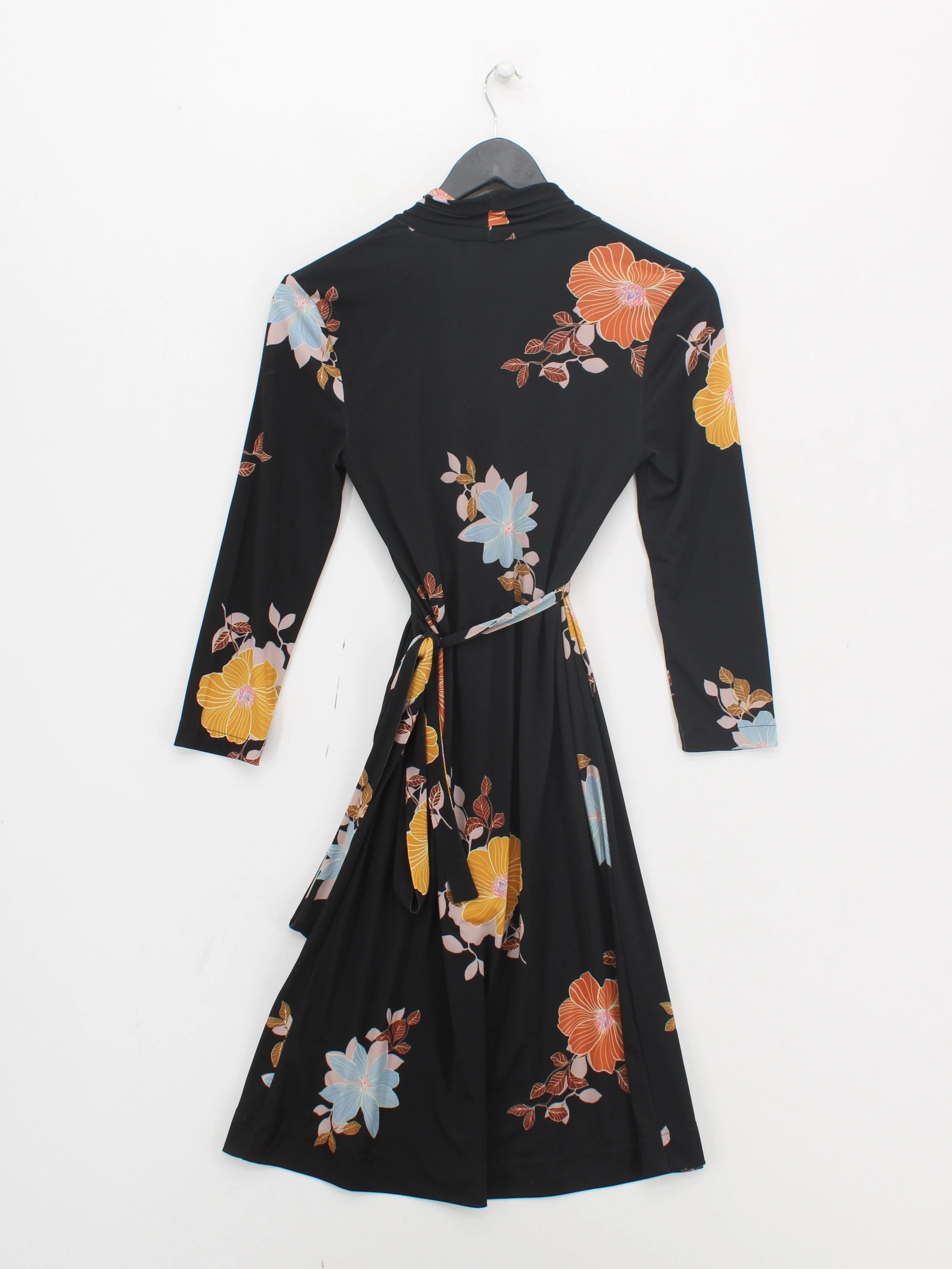 French Connection Wrap Midi Dress UK6 in Black - Image 2