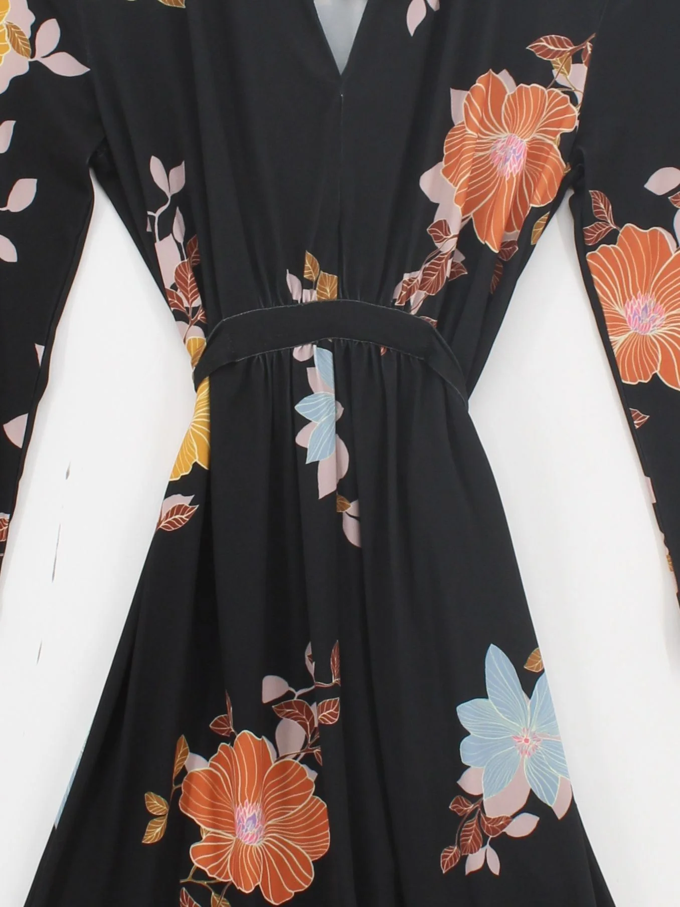 French Connection Wrap Midi Dress UK6 in Black - Image 3