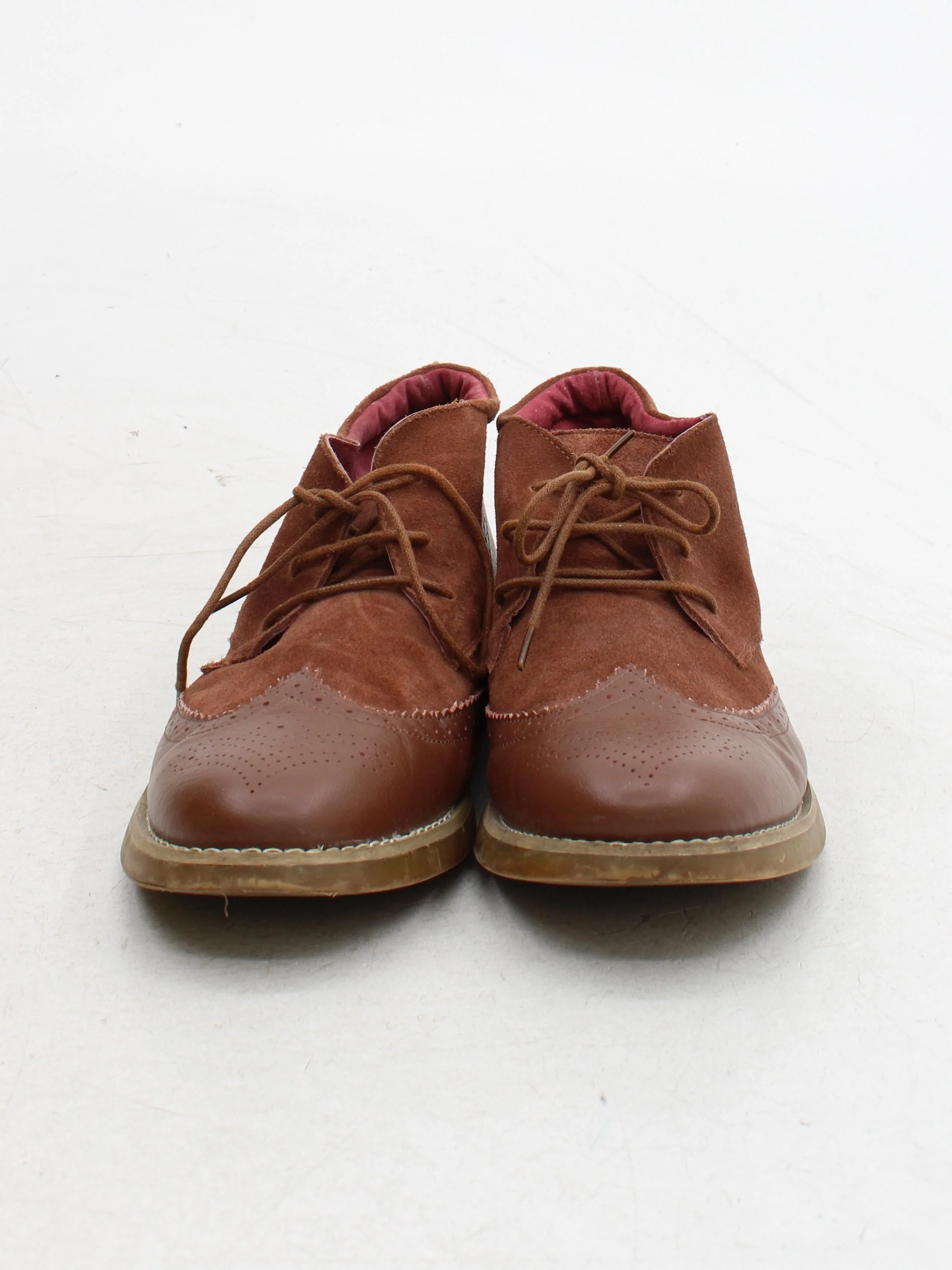 Front Men's Boots UK 10 Brown Leather with Suede Desert - Image 2