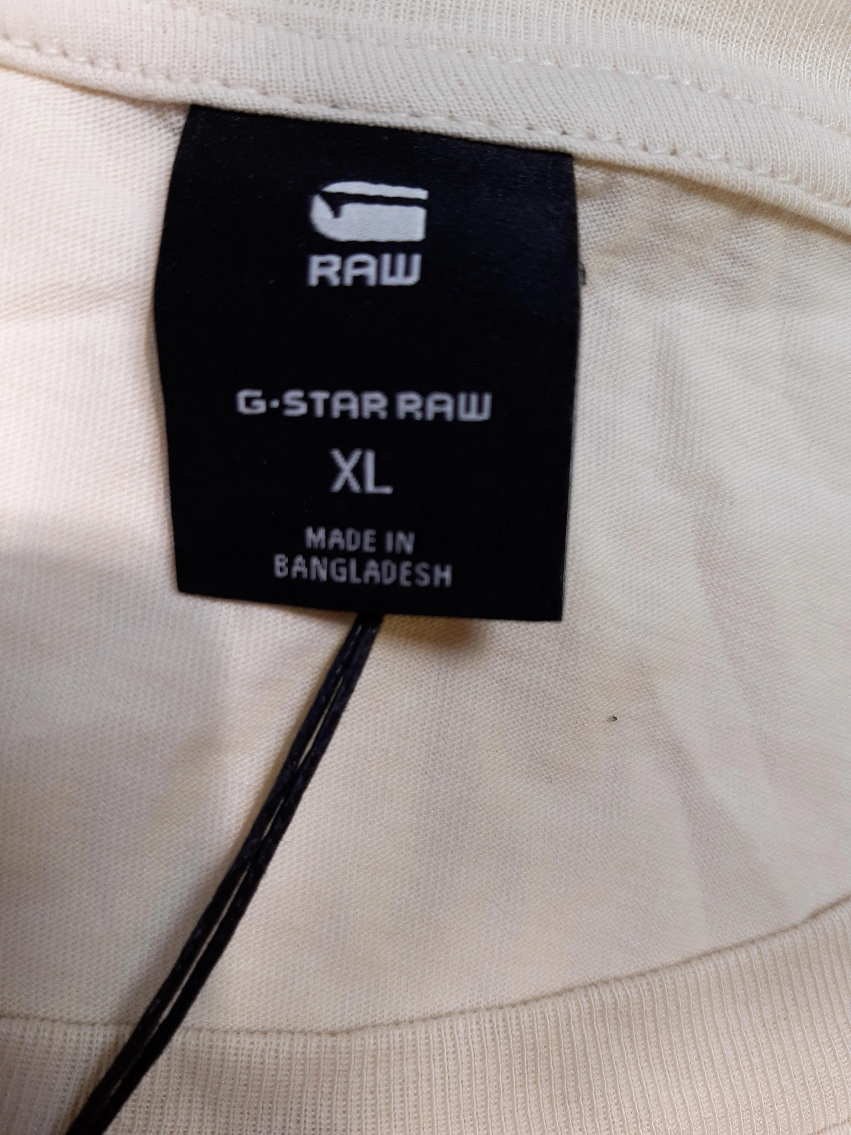 G-Star Raw Men's T-Shirt XL Cream 100% Cotton Basic - Image 5