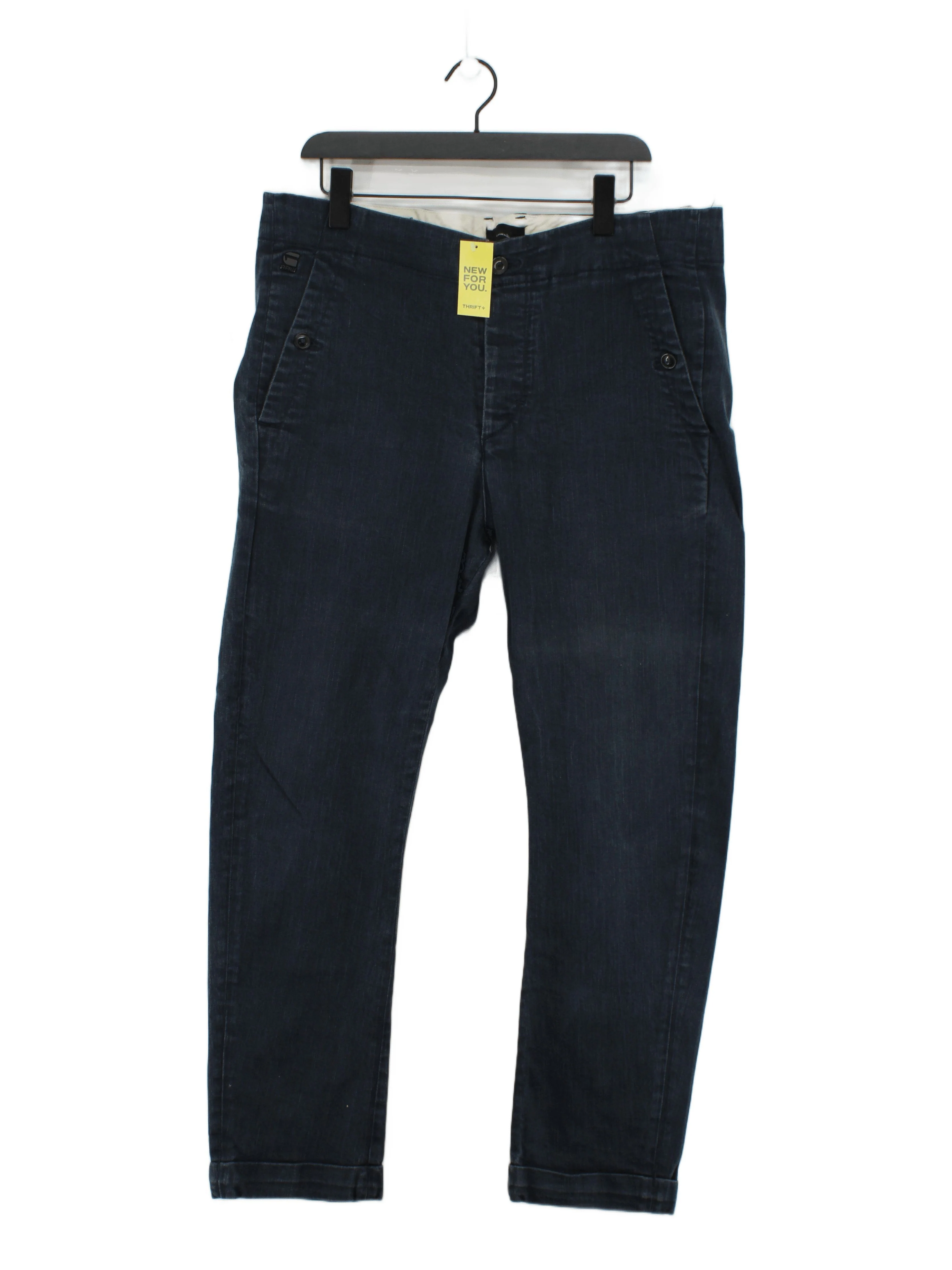 G-Star Raw Men's Trousers W 38 in; L 32 in Blue 100% Other Tapered Chino