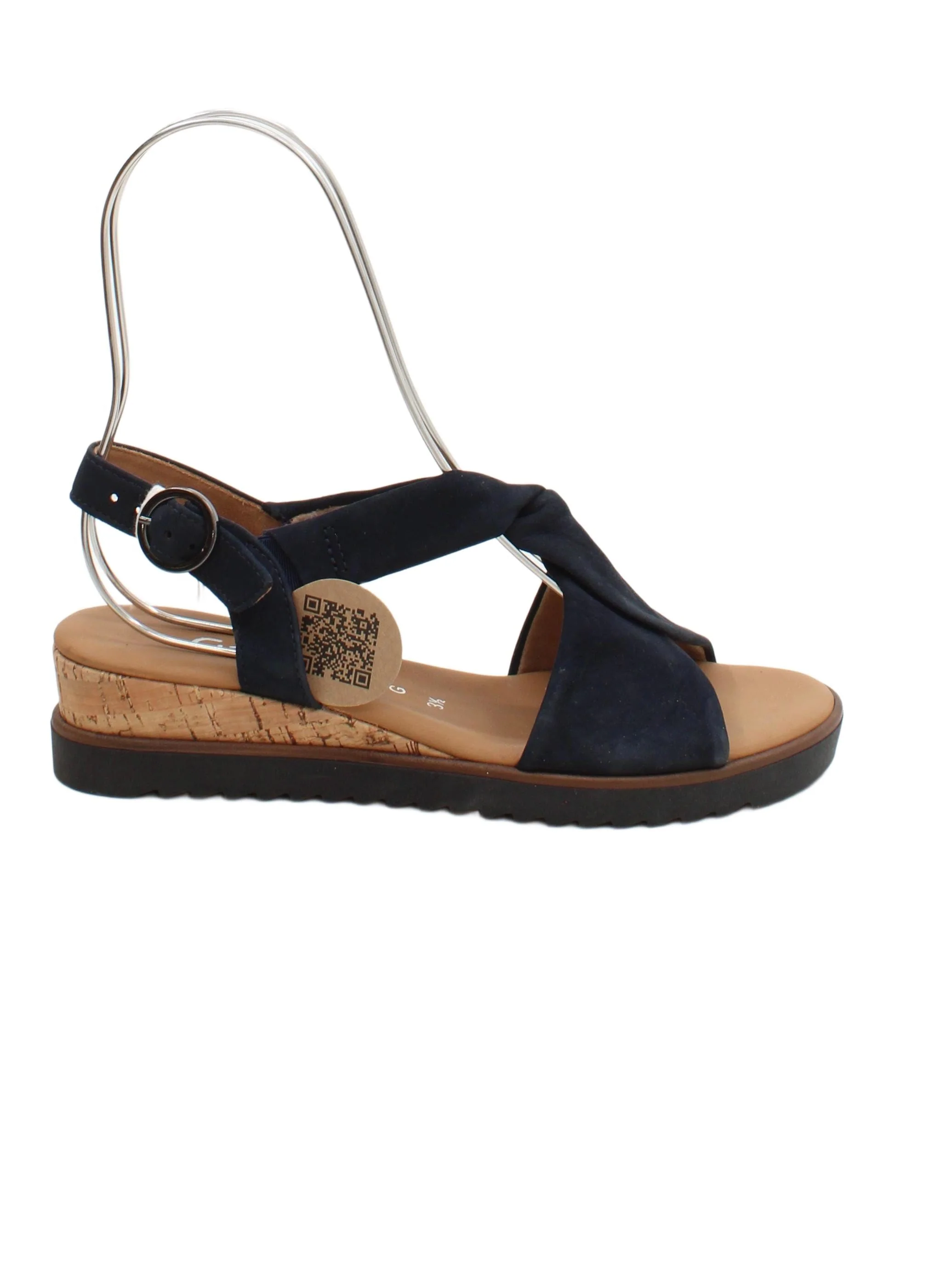 Gabor Women's Sandals UK 3.5 Blue 100% Suede Strappy