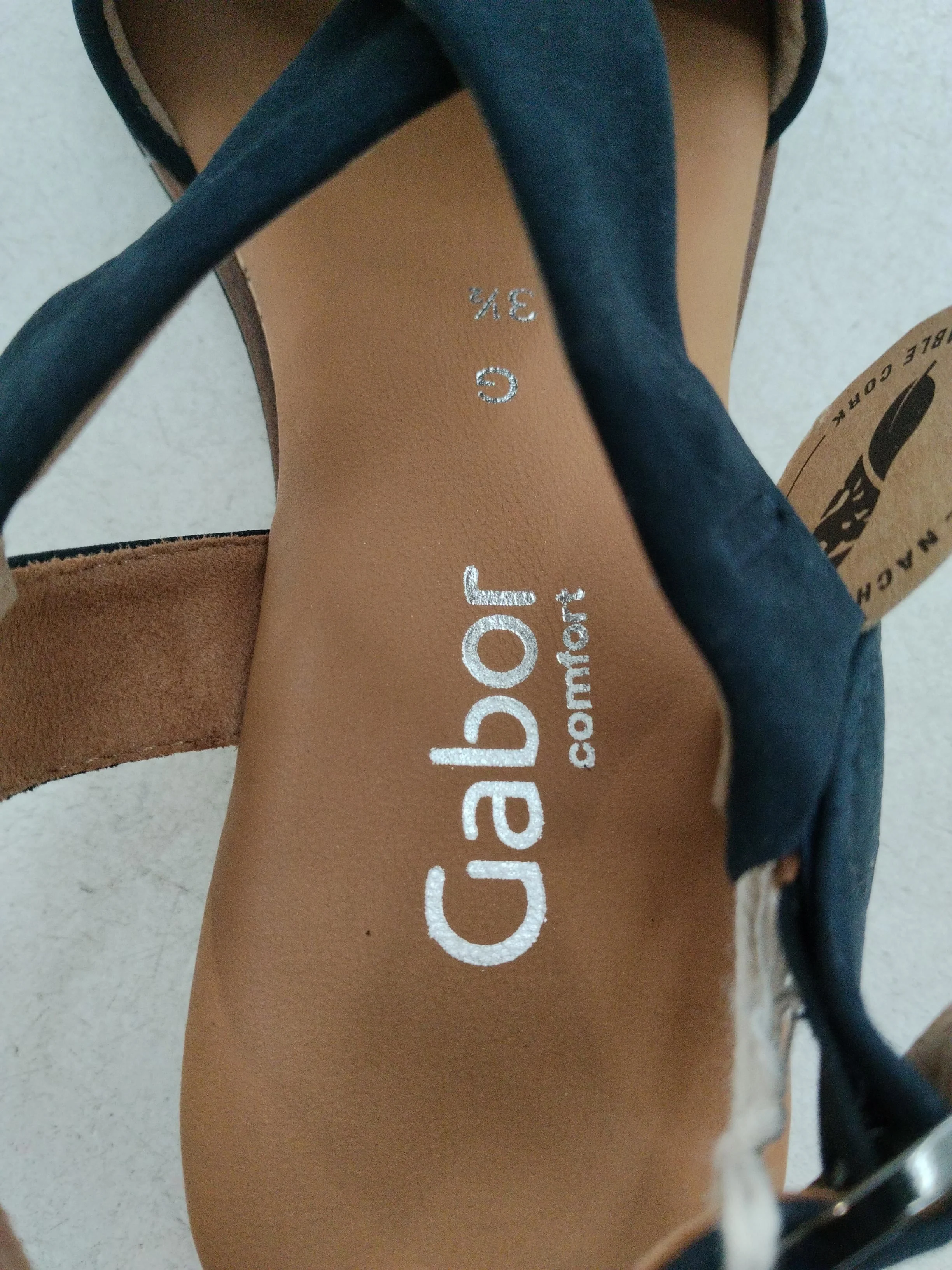 Gabor Women's Sandals UK 3.5 Blue 100% Suede Strappy - Image 6