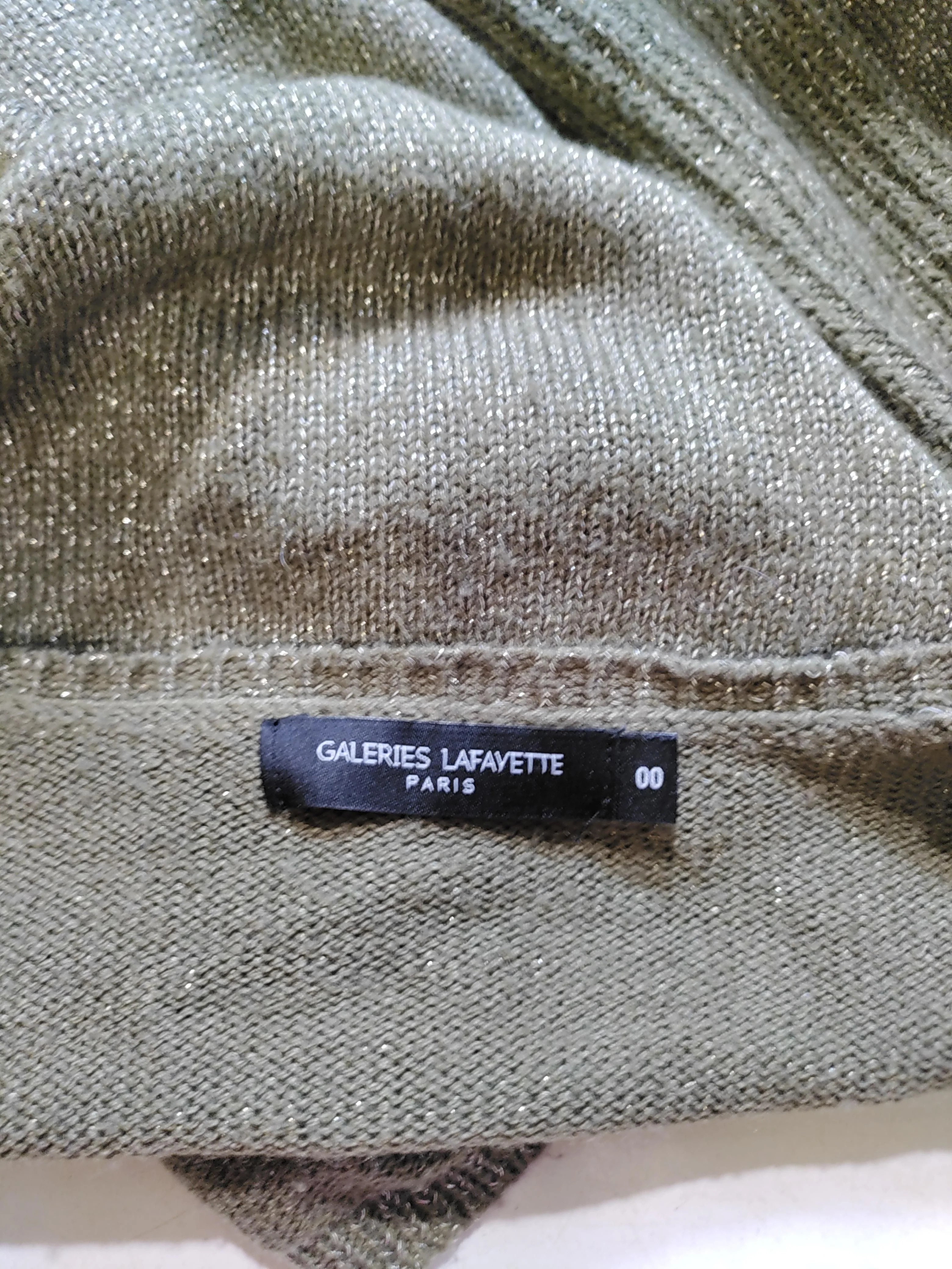Galeries Lafayette Women's Cardigan UK 4 Green Acrylic with Polyester Cardigan - Image 5