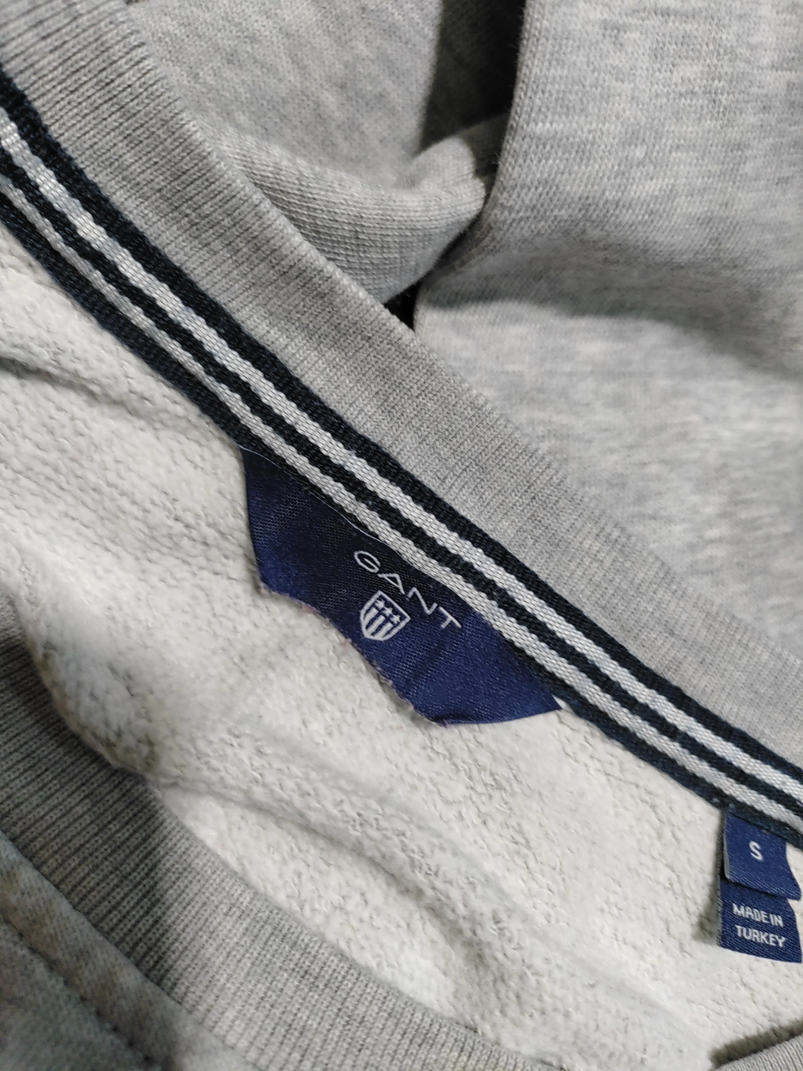 Gant Men's Hoodie S Grey Graphic Cotton with Polyester Pullover - Image 5
