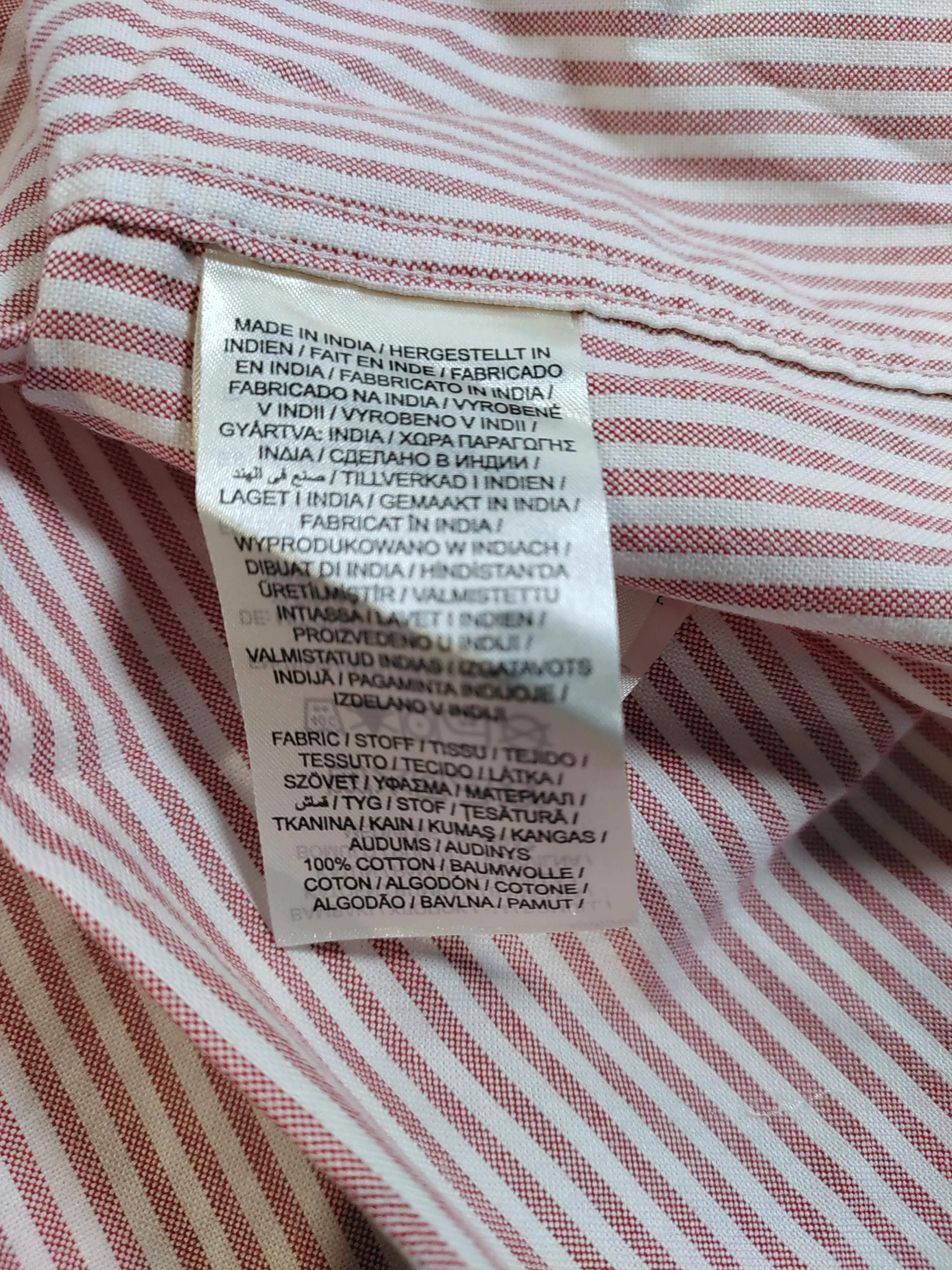 Gant Men's Shirt XXXL Red Striped 100% Cotton Basic - Image 6