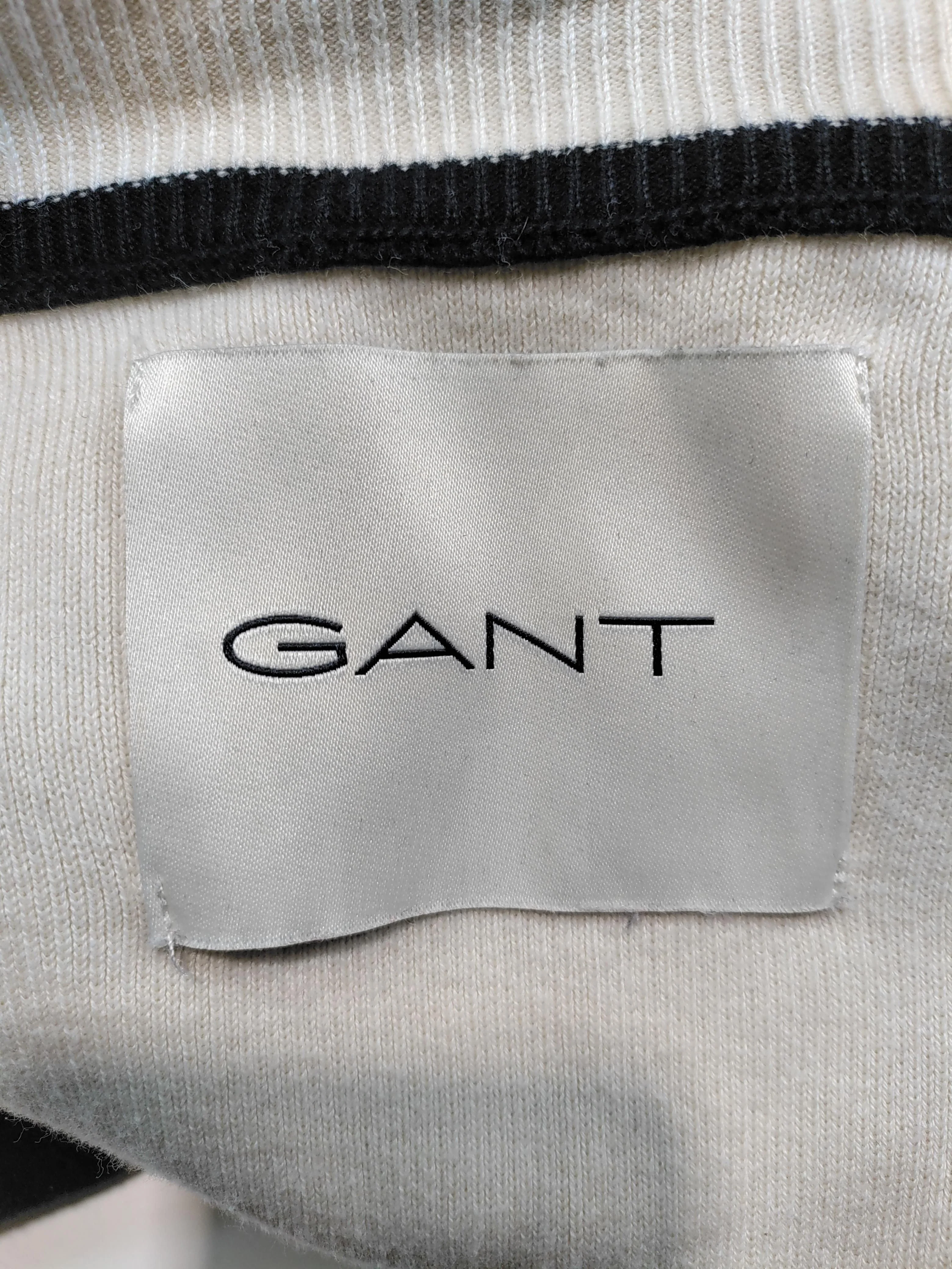 Gant Women's Cardigan XL Cream Graphic 100% Cotton V-Neck Cardigan - Image 6