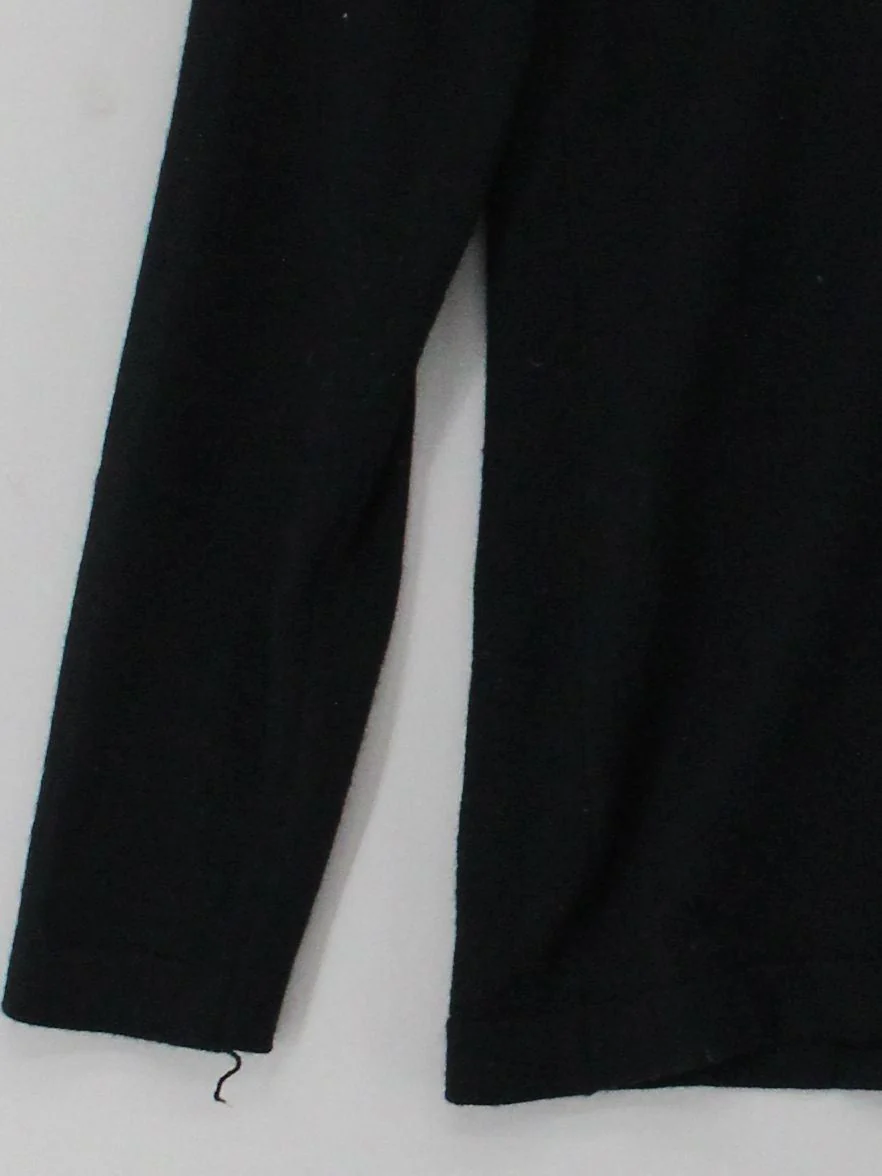 Gelco Women's Top UK 10 Black Wool with Acrylic Long Sleeve Round Neck Basic - Image 4