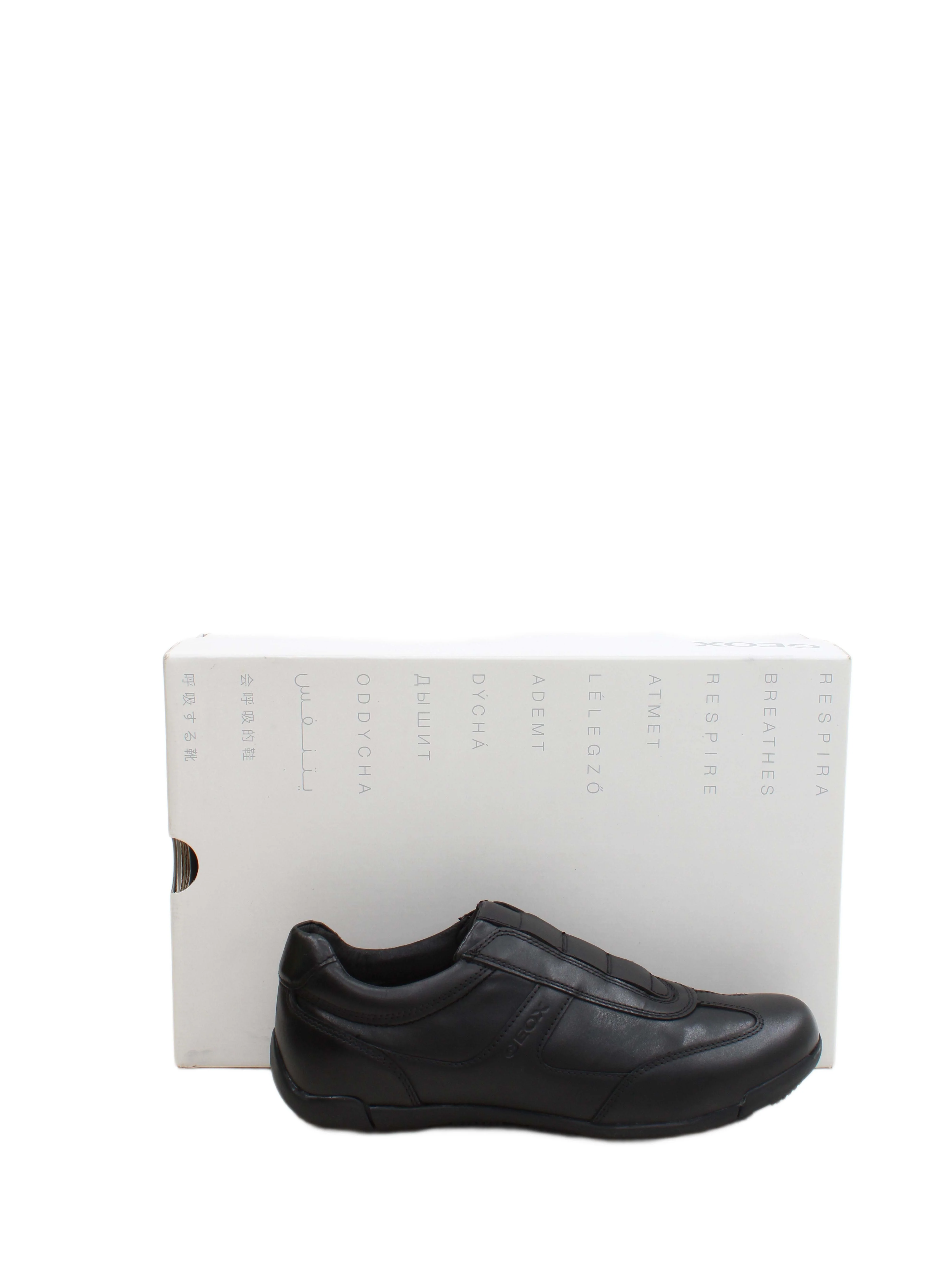 Geox Men's Shoes UK 6 Black 100% Leather Sneaker
