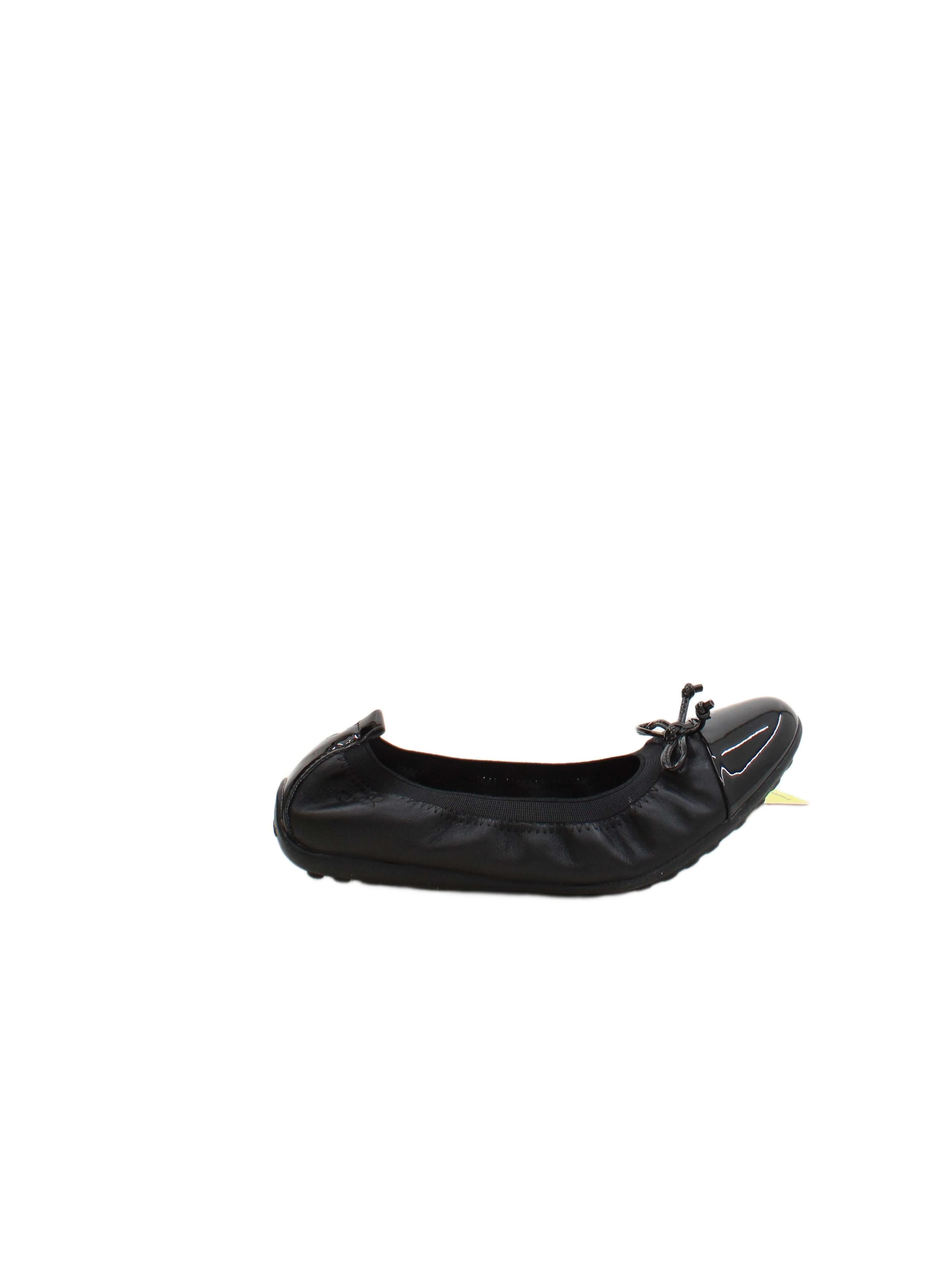 Geox Women's Flat Shoes UK 3 Black 100% Leather Ballet
