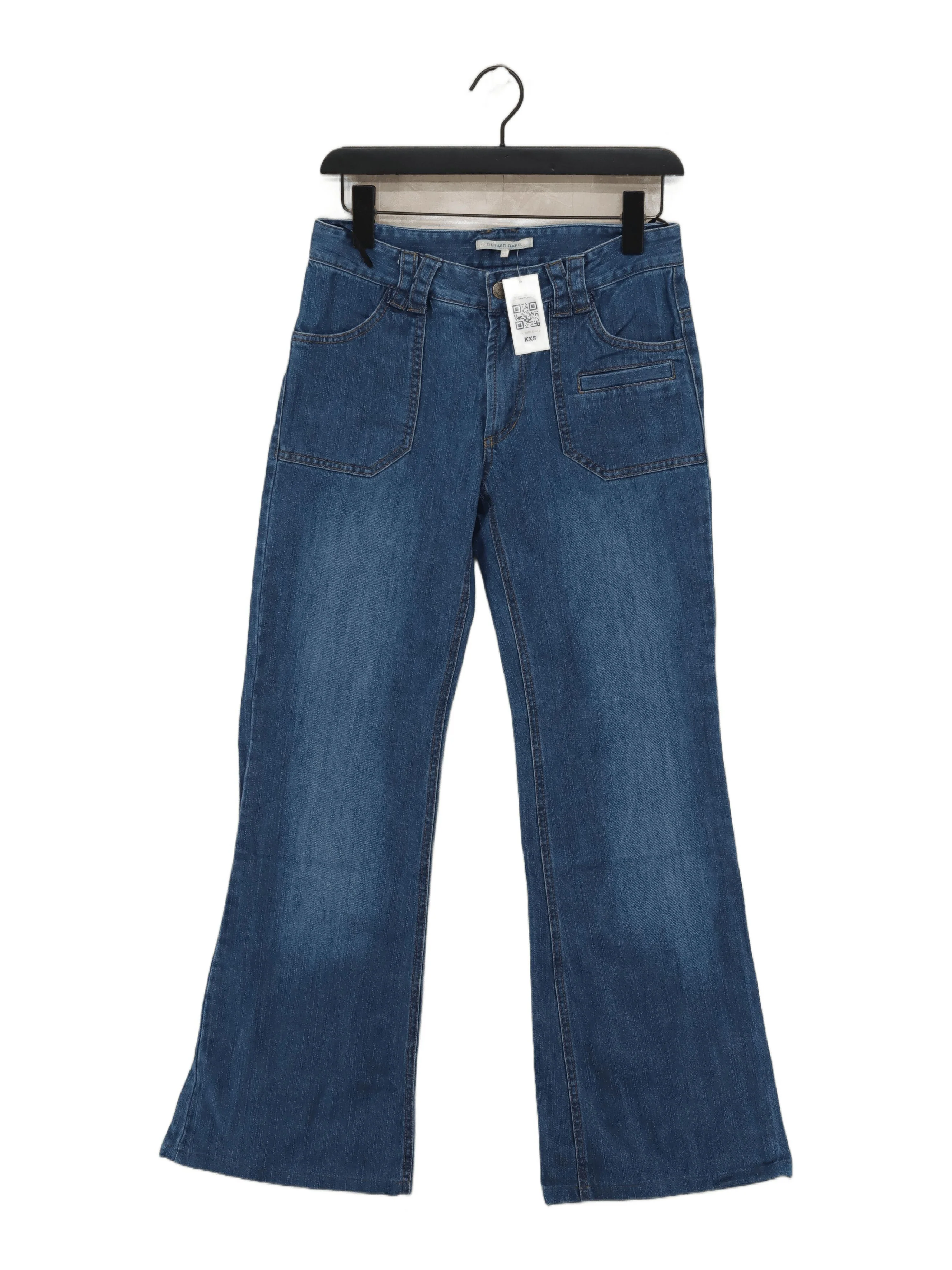 Gerard Darel Women's Jeans UK 8 Blue 100% Cotton Flared