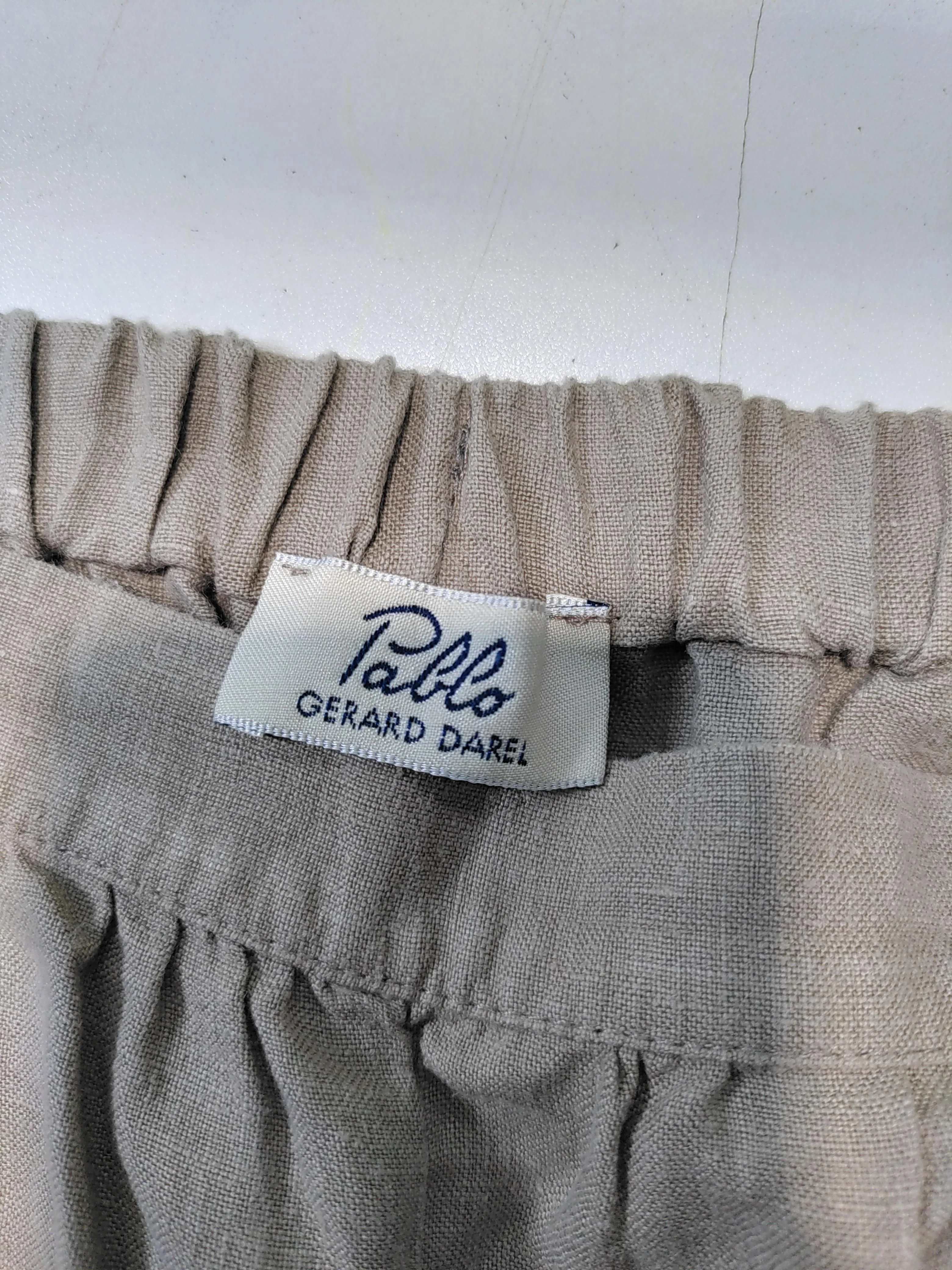 Gerard Darel Women's Trousers UK 12 Tan 100% Linen Wide-Leg Sweatpants - Image 5