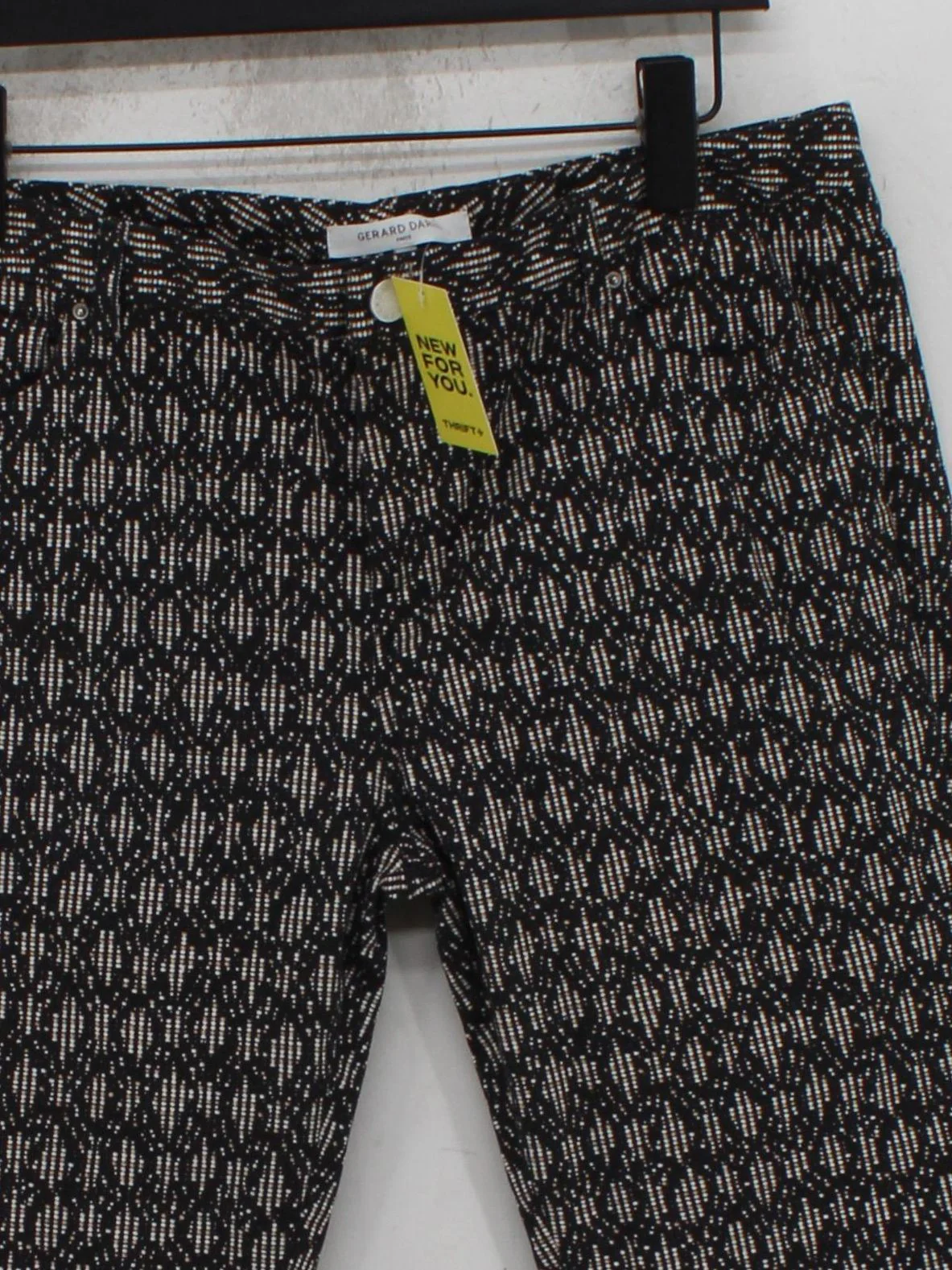 Gerard Darel Women's Trousers UK 14 Multi Cotton with Elastane Tapered Cropped - Image 3
