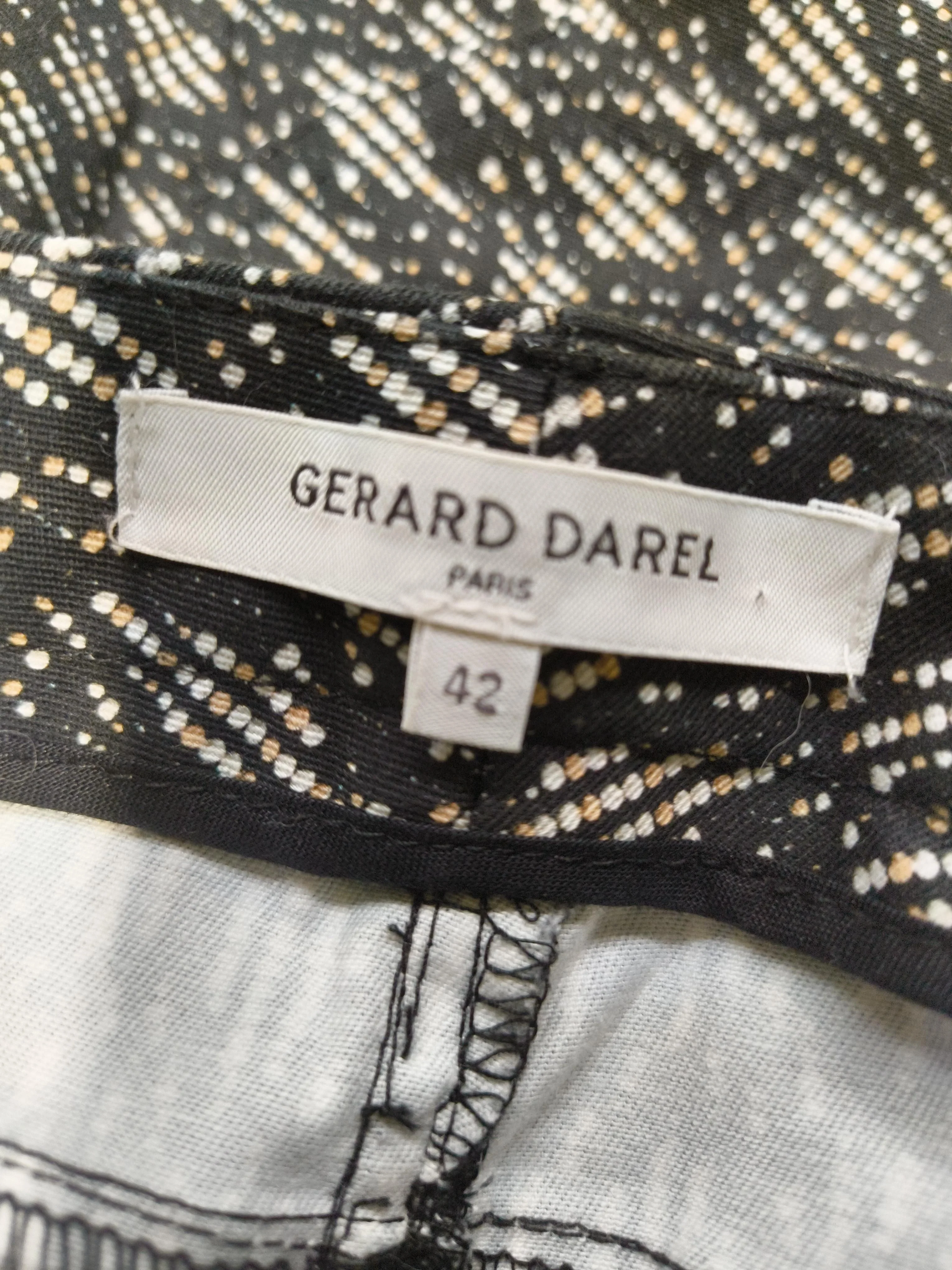 Gerard Darel Women's Trousers UK 14 Multi Cotton with Elastane Tapered Cropped - Image 5