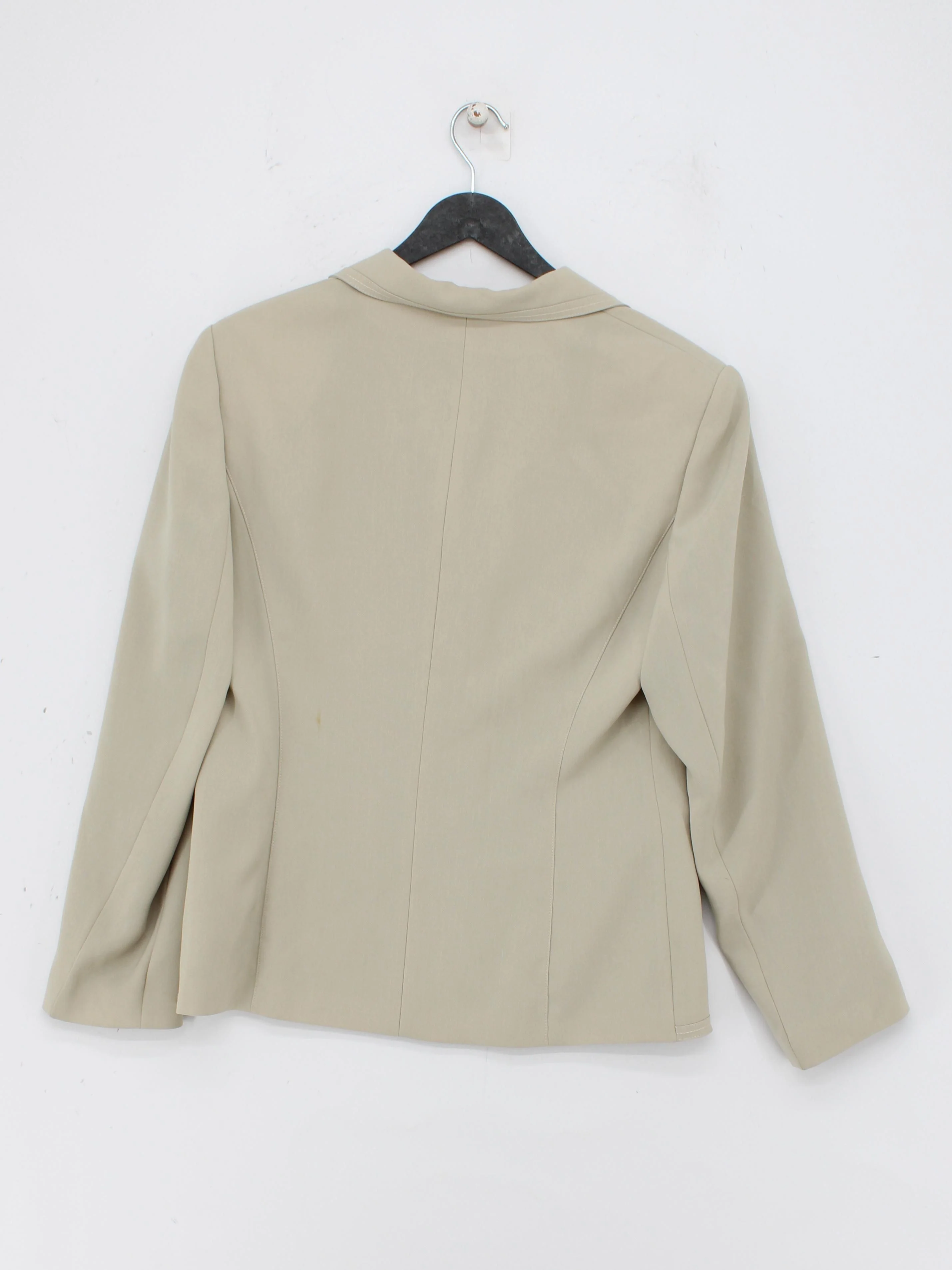 Gerry Weber Women's Blazer UK 12 Cream Polyester with Acetate Overcoat - Image 2