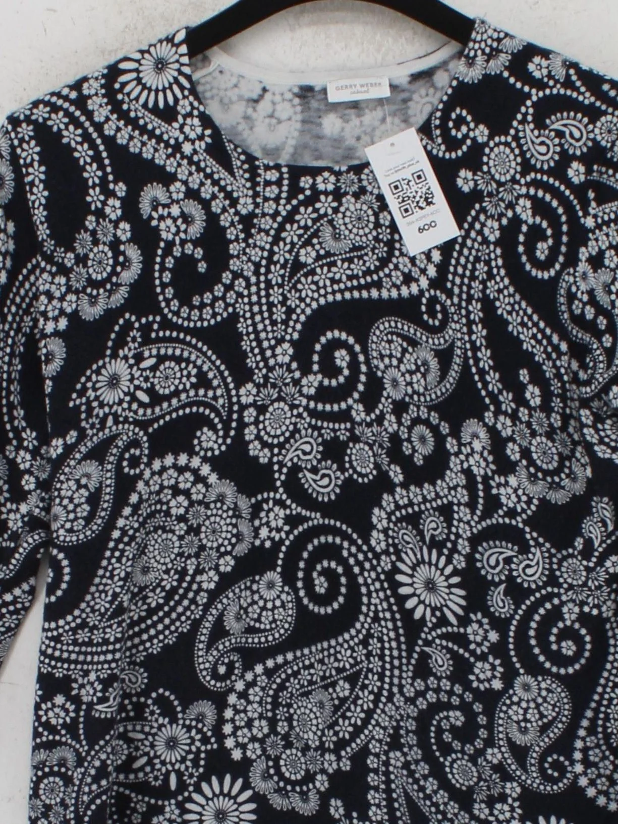 Gerry Weber Women's T-Shirt UK 10 Blue Cotton with Polyamide, Silk Basic - Image 3