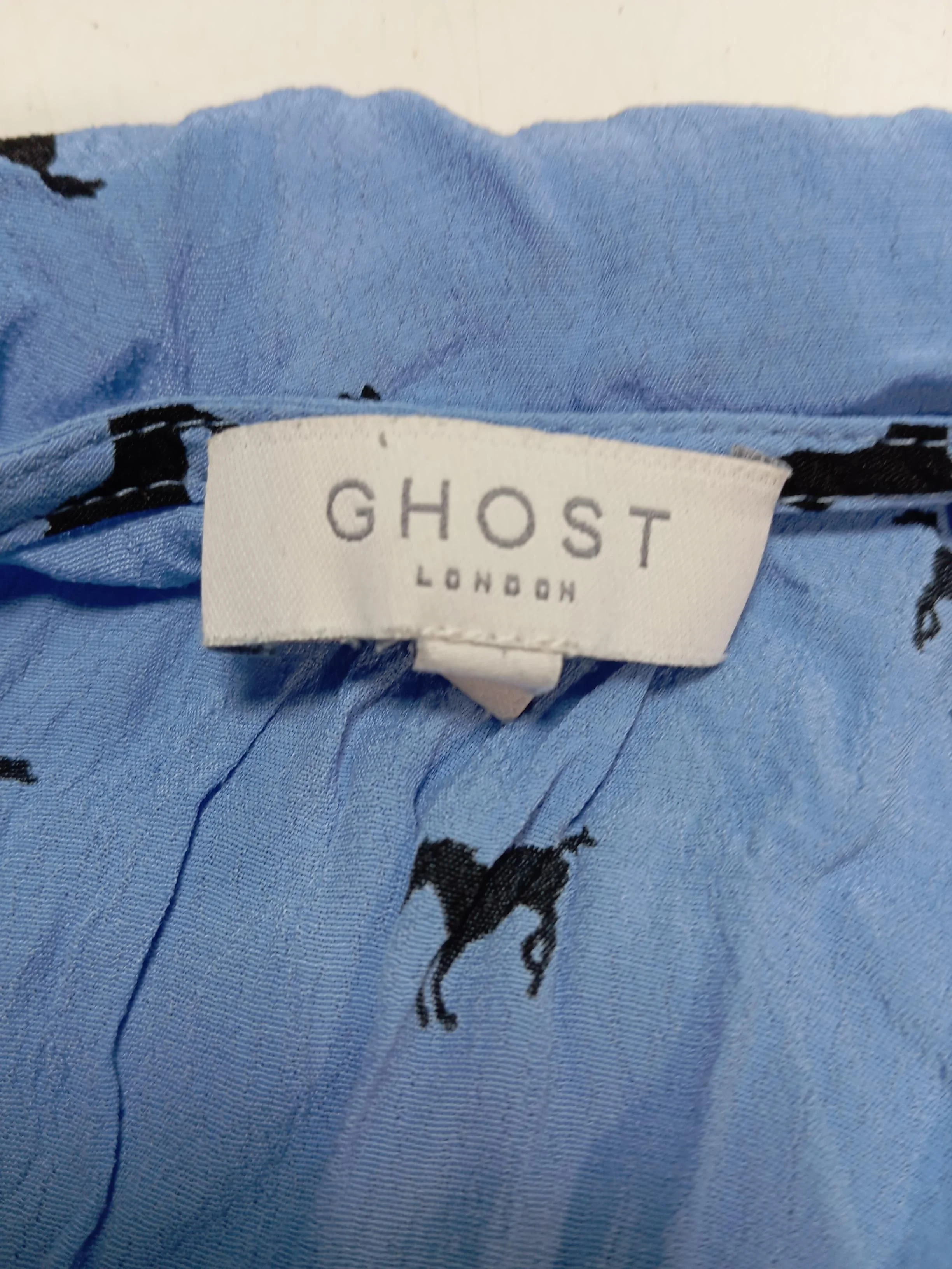 Ghost Wrap Maxi Dress M in Blue - Image 6