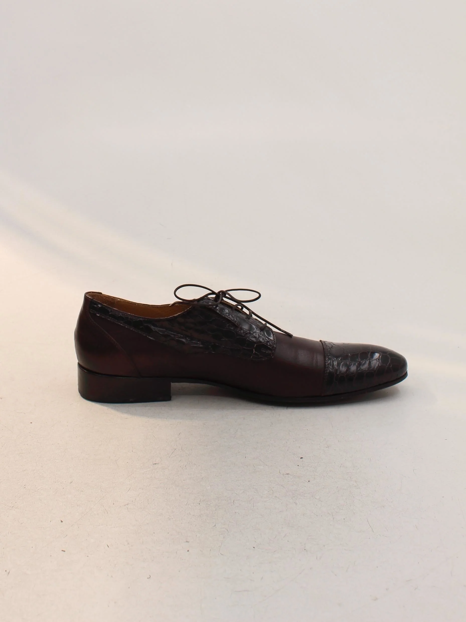 Giovanni Conti Men's Formal Shoes UK 10.5 Brown Animal Print 100% Leather Brogue - Image 5
