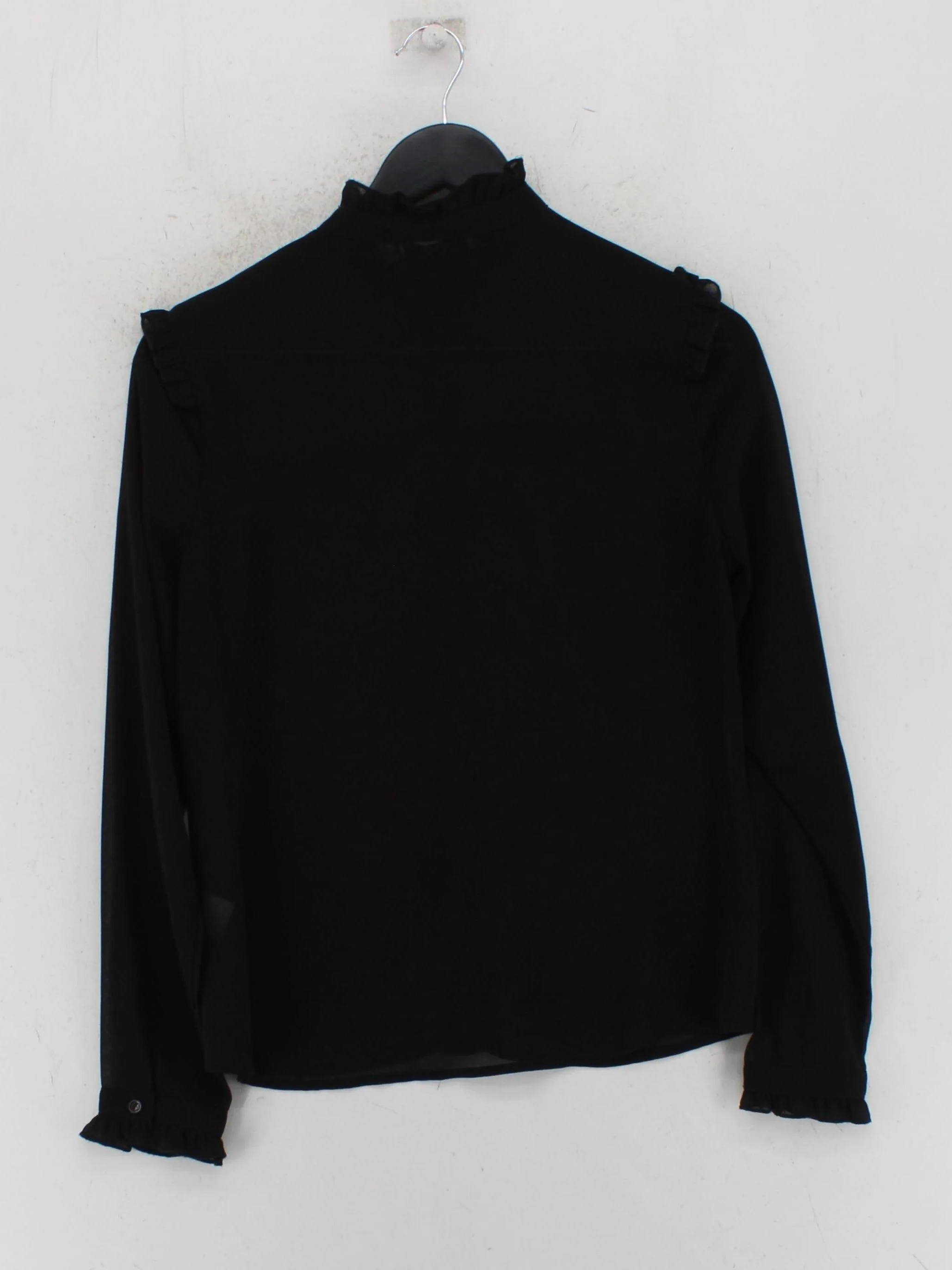 Glamorous Women's Blouse UK 10 Black 100% Polyester Long Sleeve High Neck Basic - Image 2