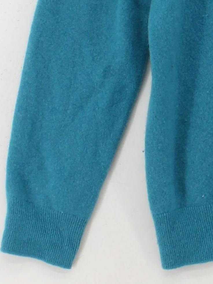 GOBI Women's Jumper L Blue 100% Cashmere Crew Neck Pullover - Image 4