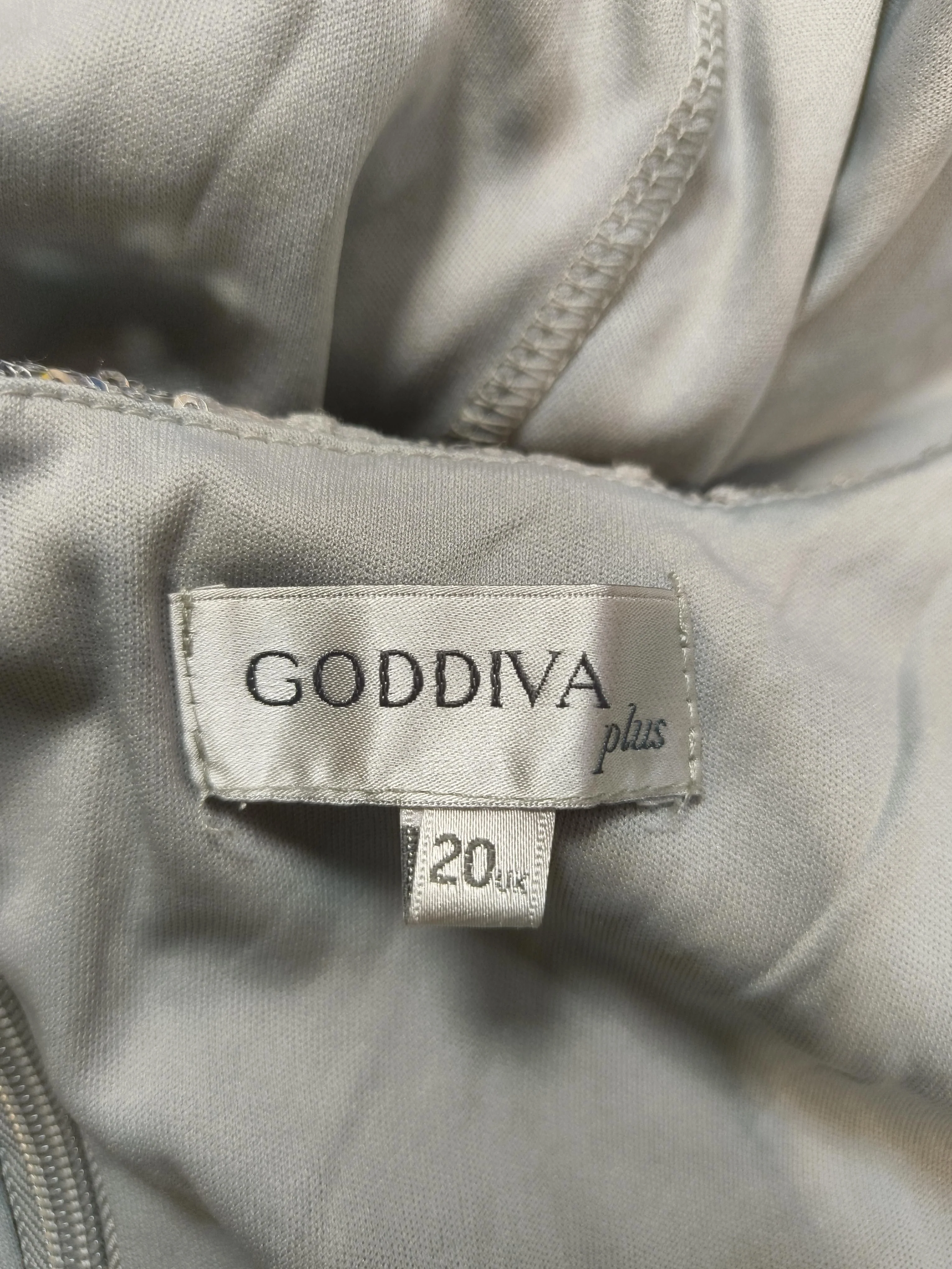 Goddiva Maxi Dress UK20 in Grey - Image 5