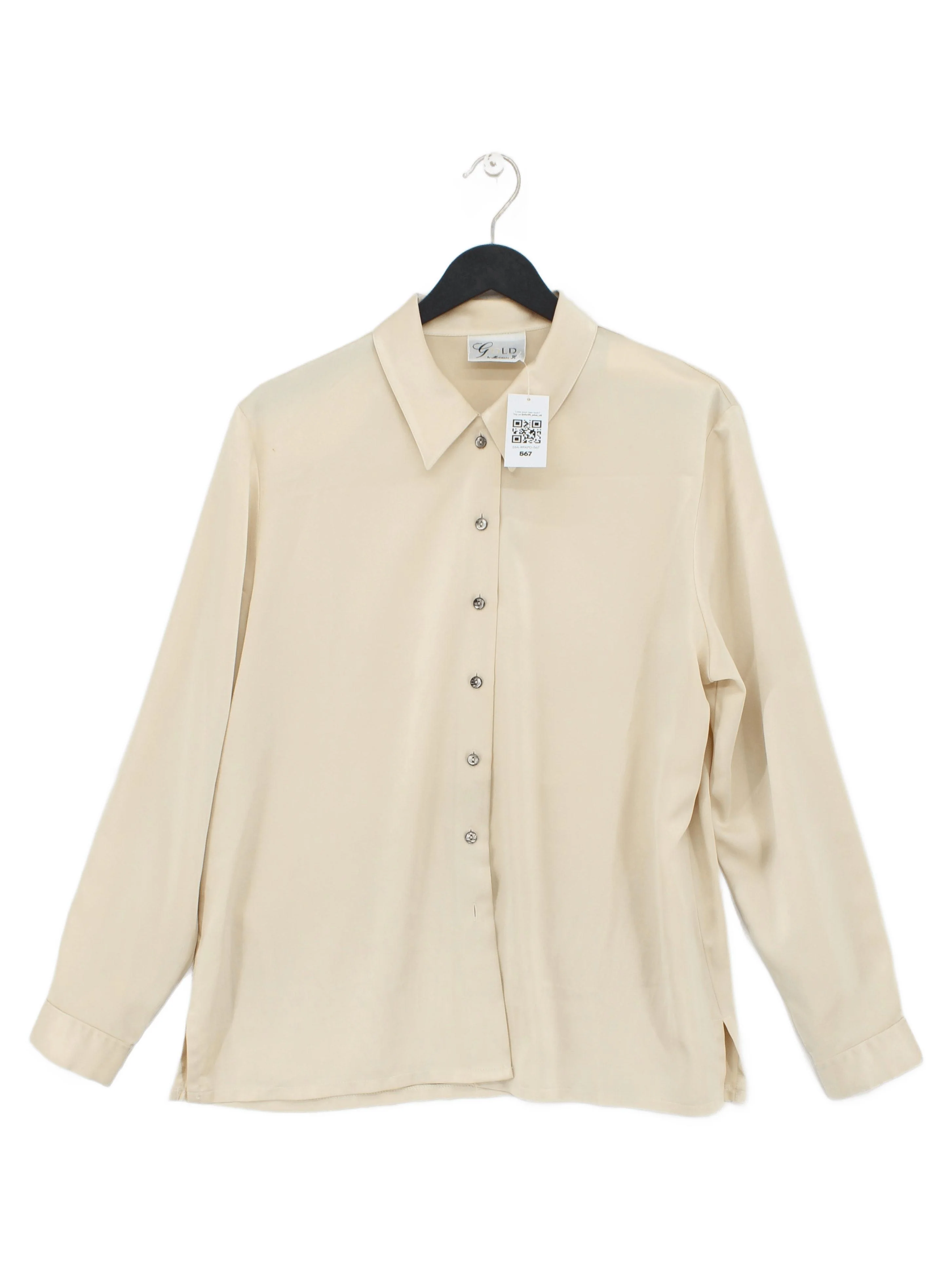 Gold By Michael H Women's Shirt UK 16 Cream 100% Polyester Basic