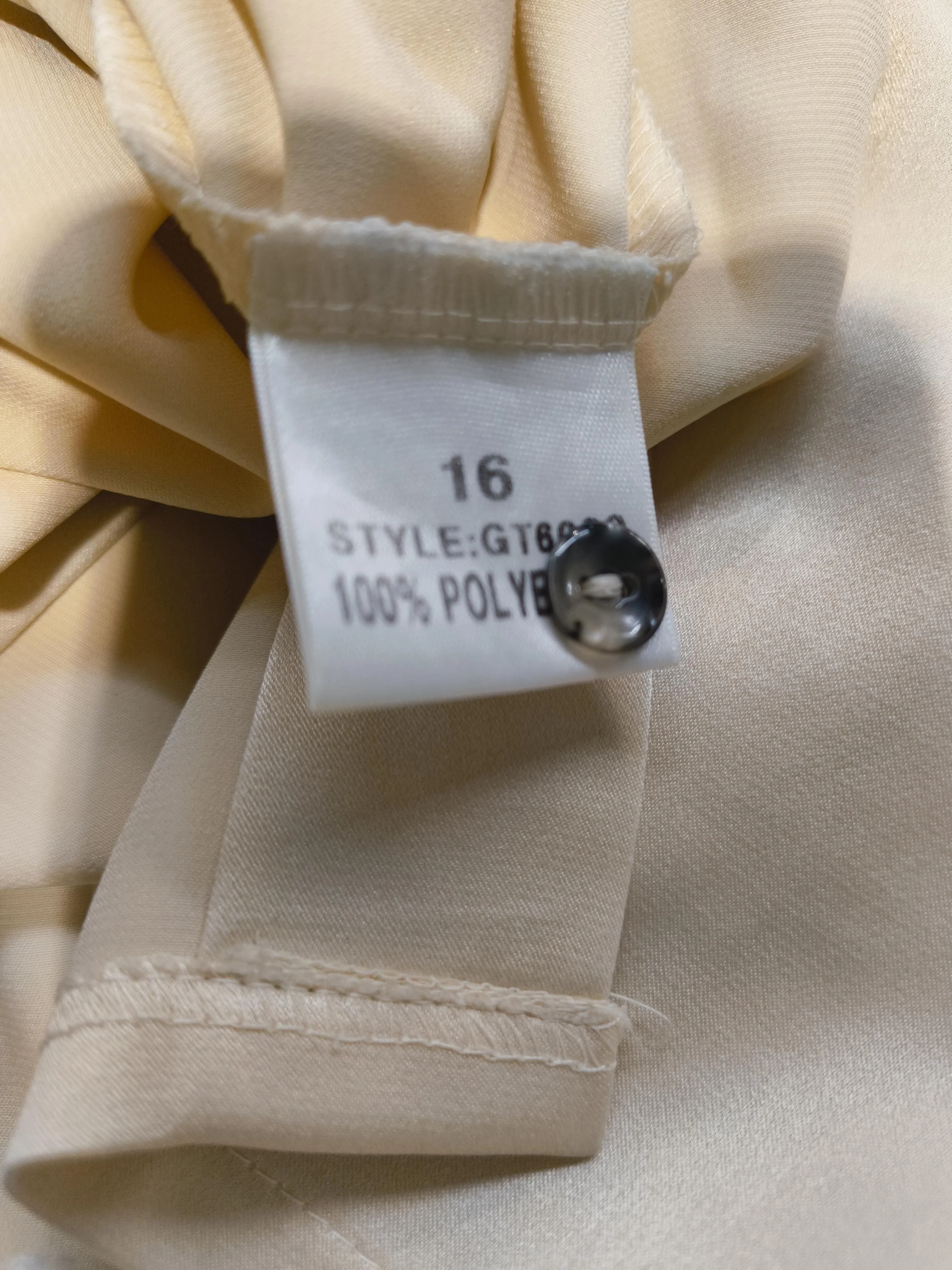 Gold By Michael H Women's Shirt UK 16 Cream 100% Polyester Basic - Image 9