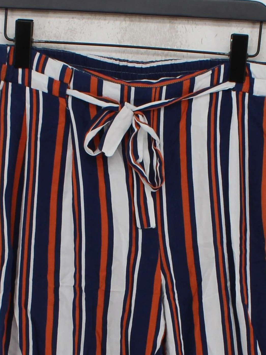 Golddigga Women's Trousers UK 12 Multi Striped 100% Viscose Wide-Leg Cropped - Image 3