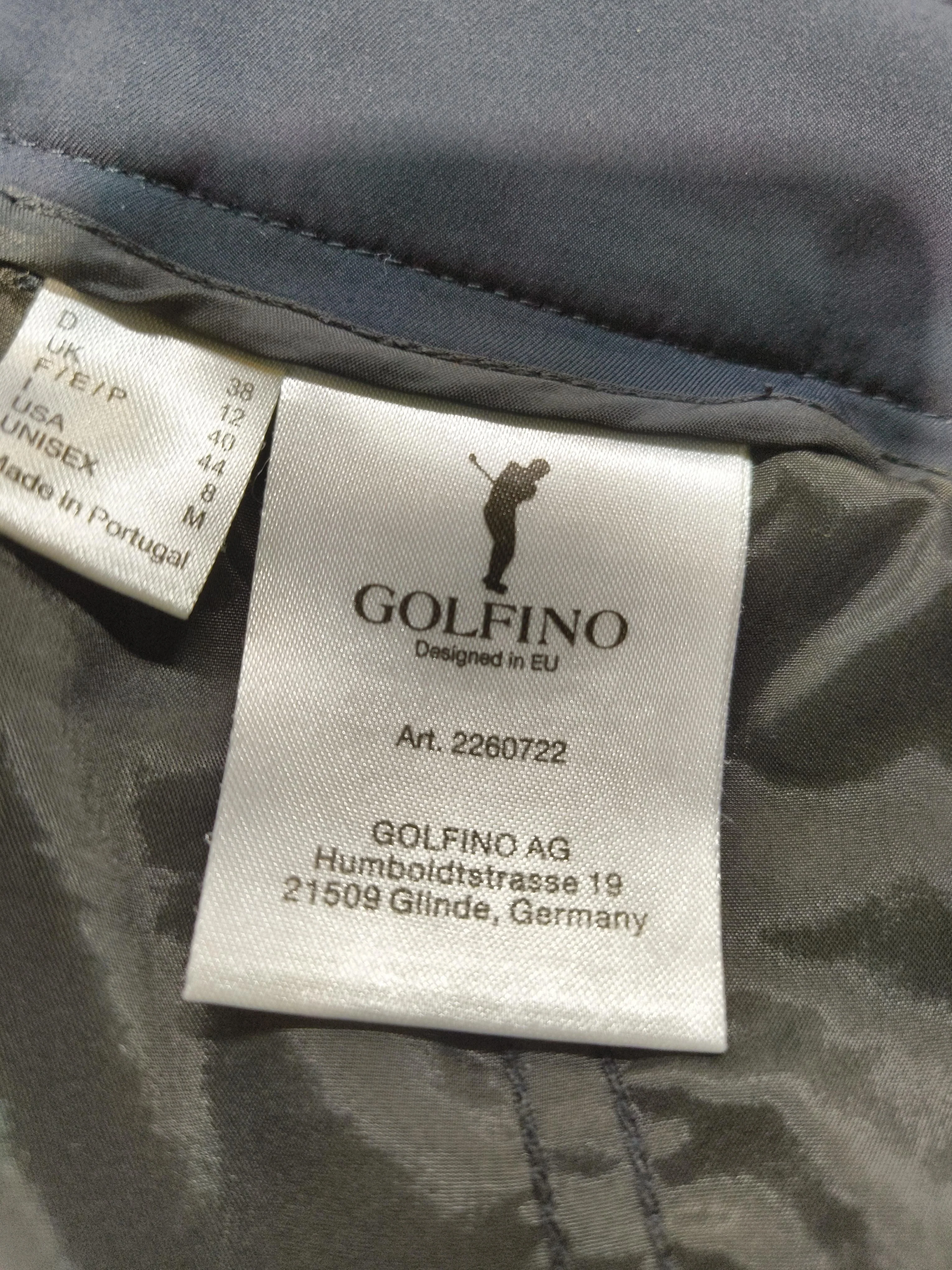 Golfino Men's Trousers M Blue Nylon with Elastane Straight Chino - Image 5