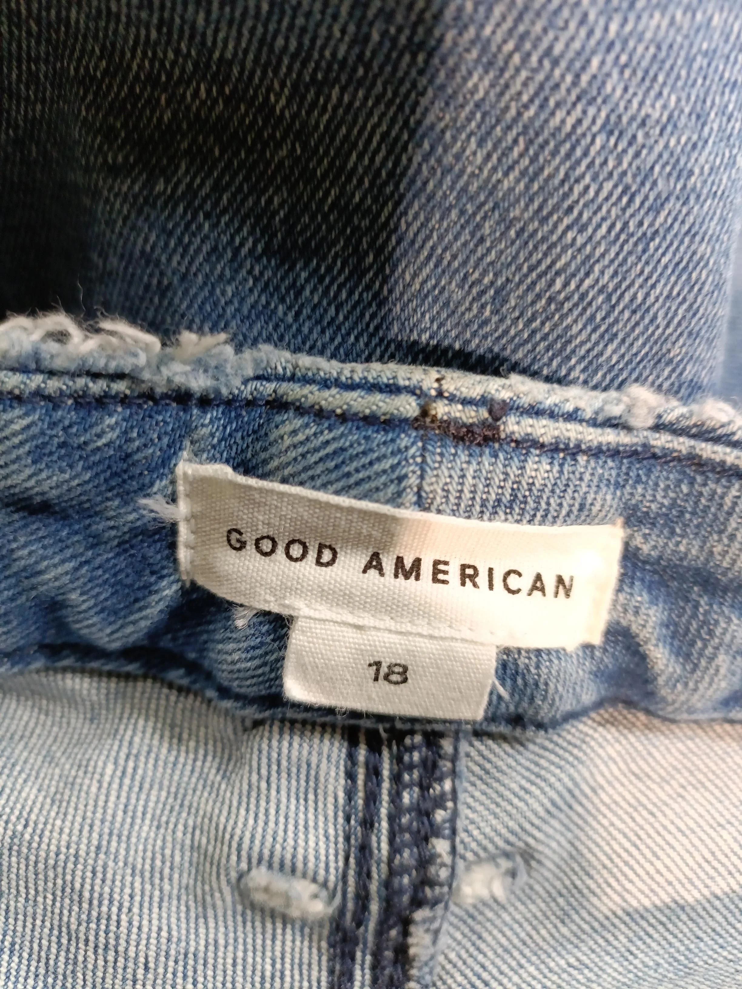 Good American Women's Jeans UK 22 Blue Cotton with Elastane, Cotton Cropped - Image 5