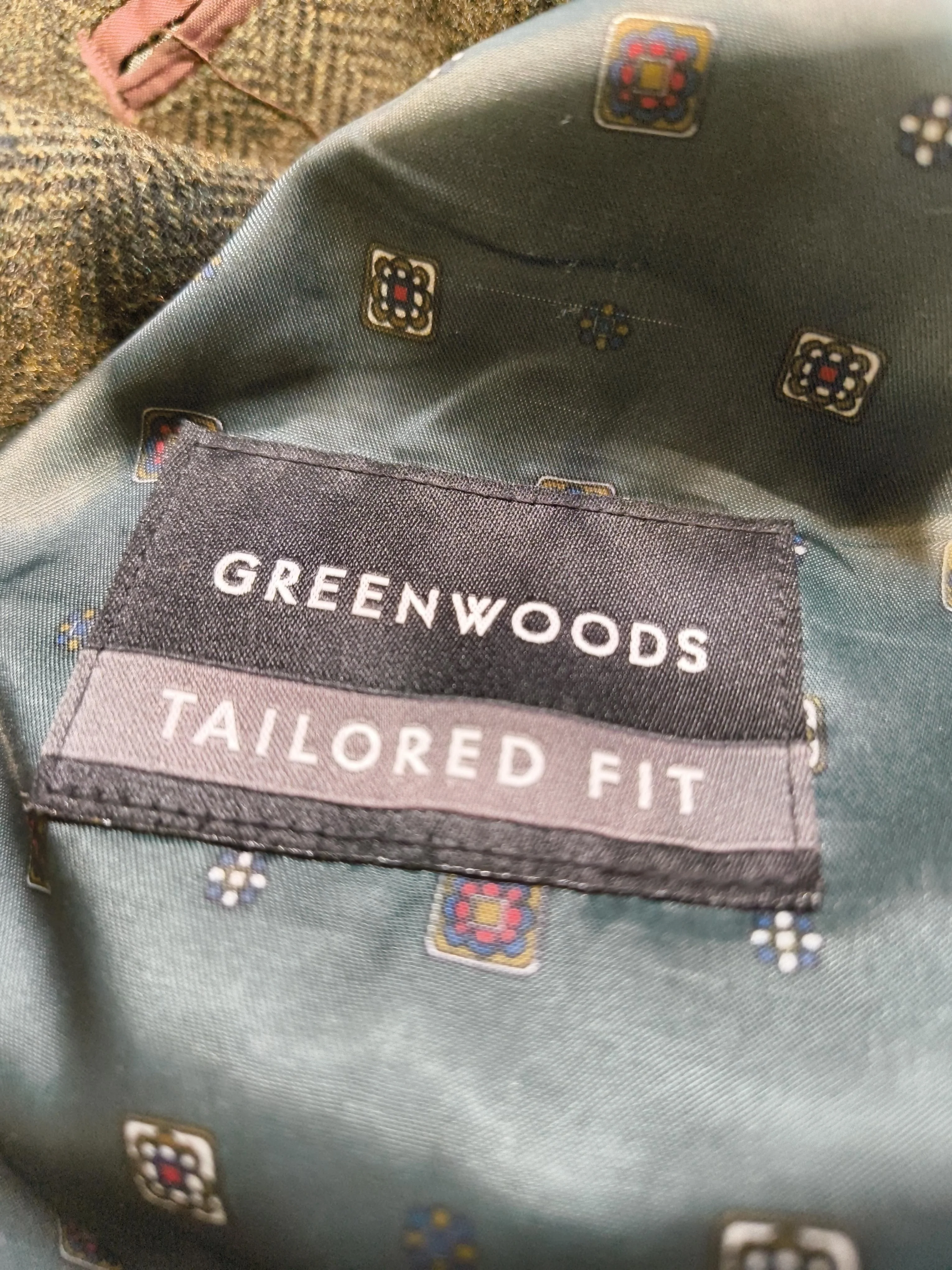 Greenwoods Men's Blazer Chest: 38 in Green Polyester - Image 5