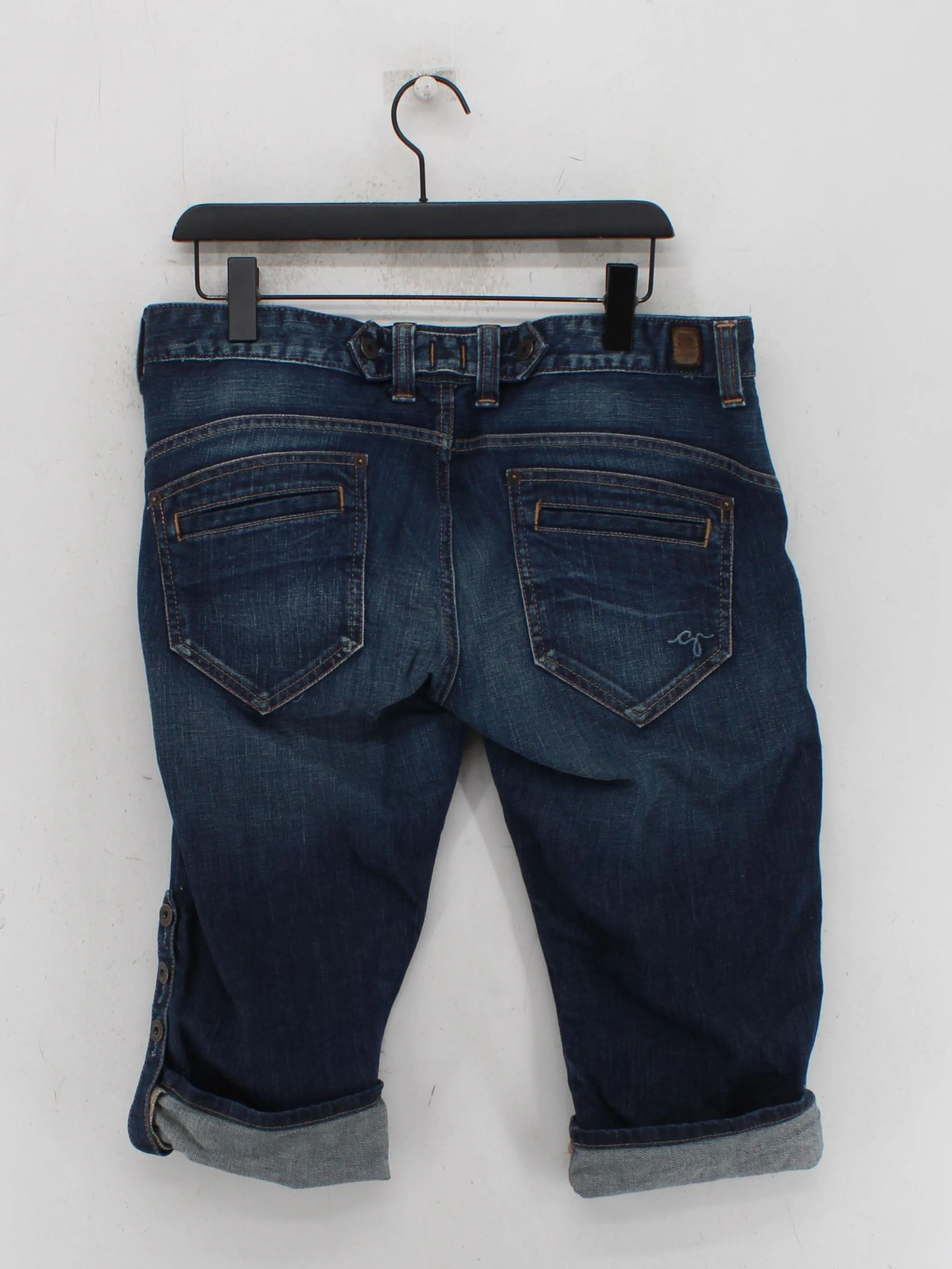 Guess Jeans Women's Jeans W 32 in Blue Cotton with Elastane Cropped - Image 2