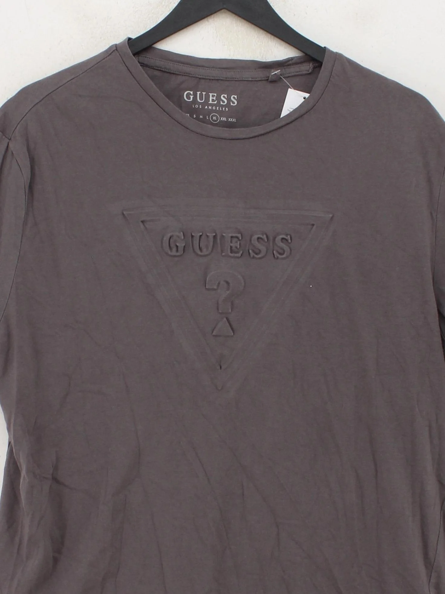 Guess Men's T-Shirt XL Brown Graphic 100% Cotton Basic - Image 3