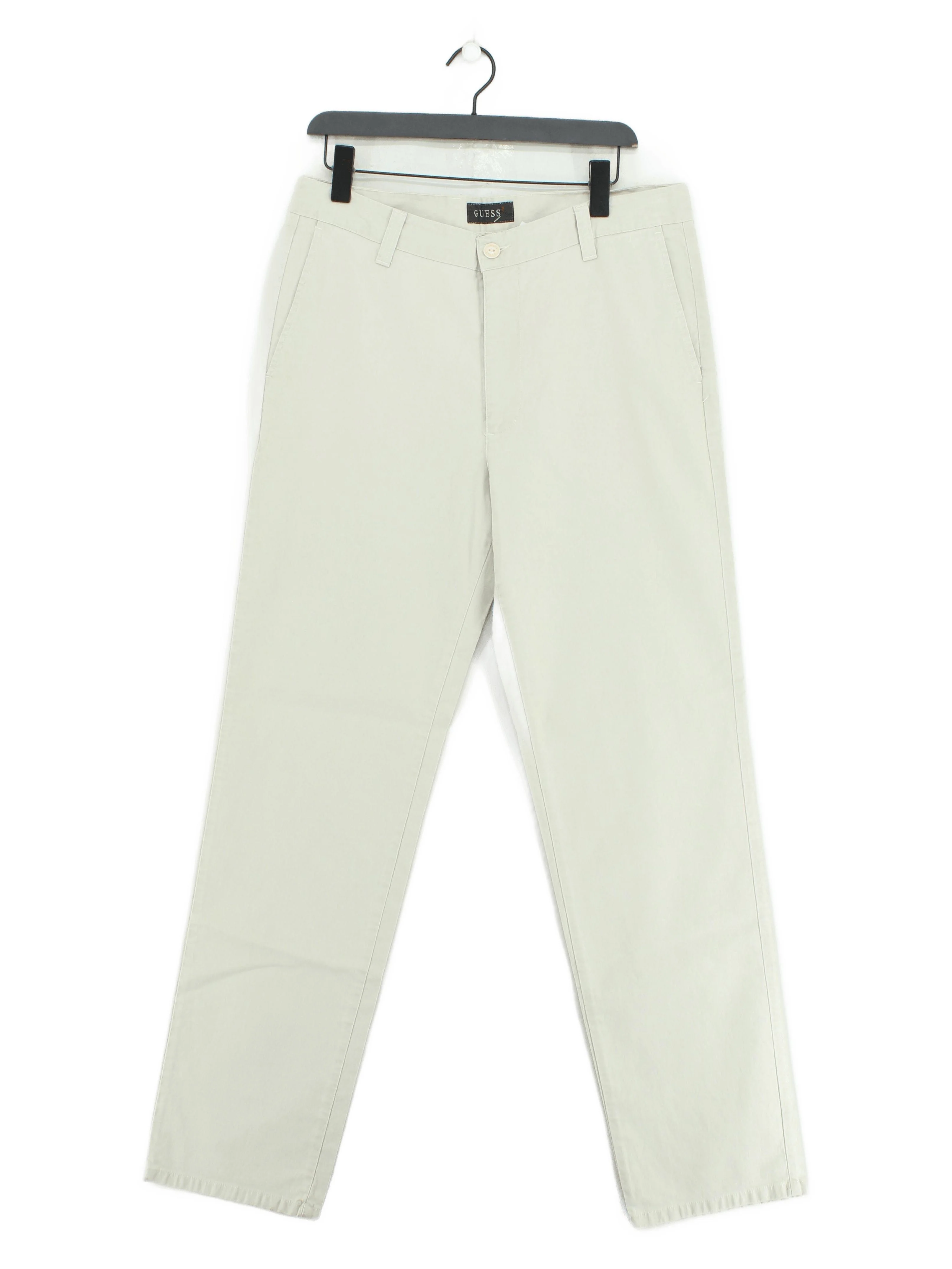 Guess Men's Trousers W 36 in Cream 100% Cotton Straight Chino