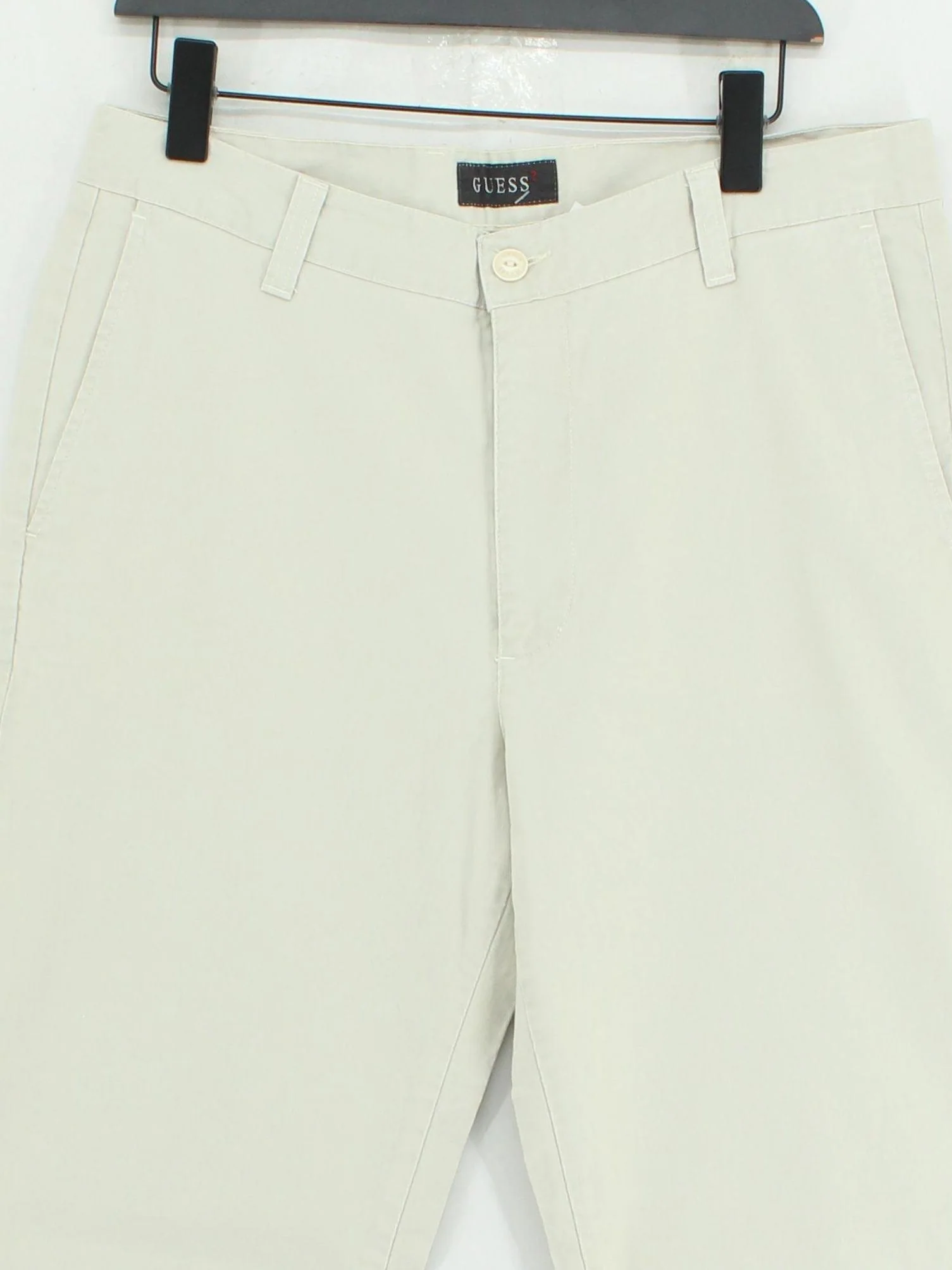 Guess Men's Trousers W 36 in Cream 100% Cotton Straight Chino - Image 3