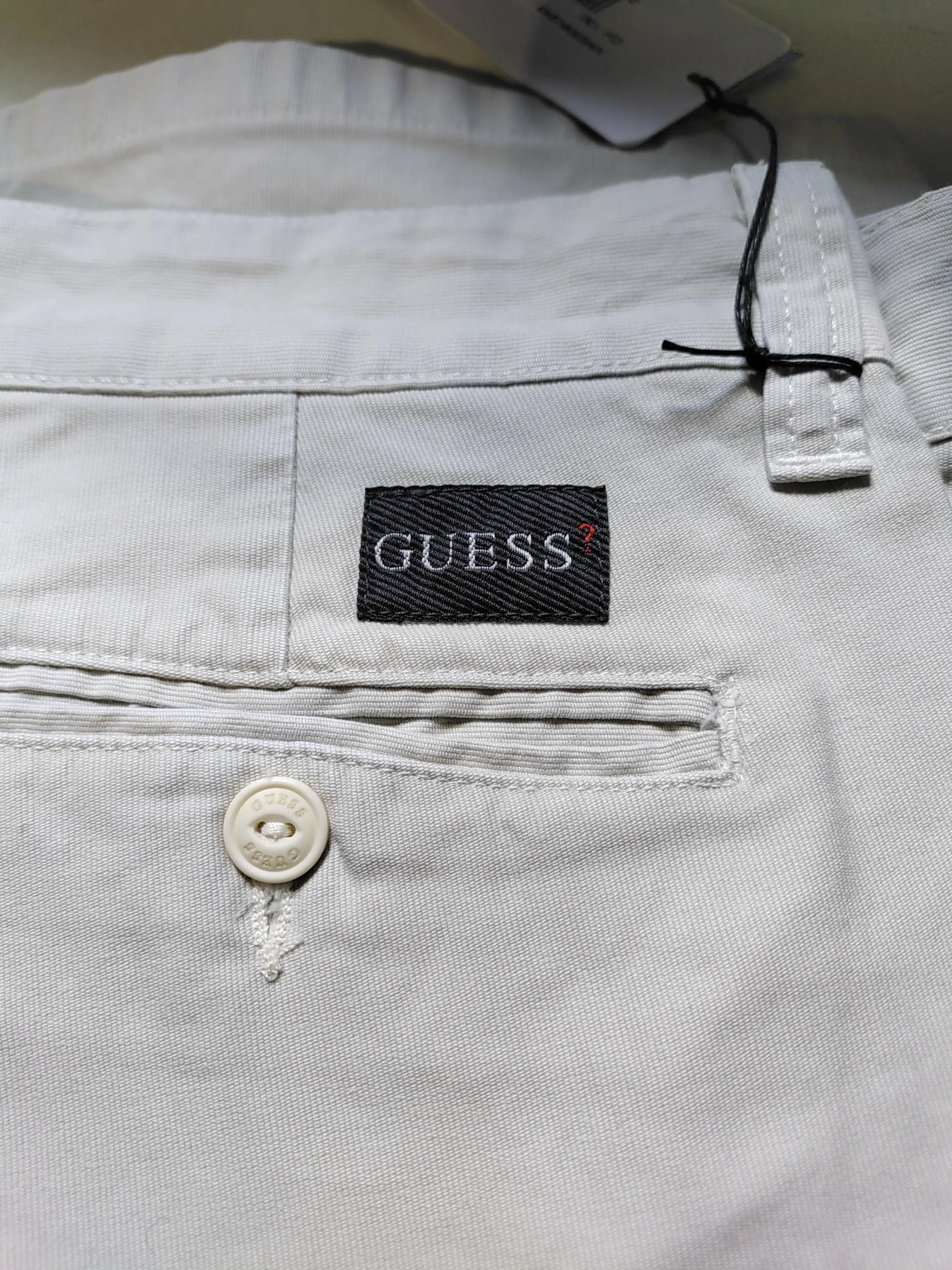 Guess Men's Trousers W 36 in Cream 100% Cotton Straight Chino - Image 5