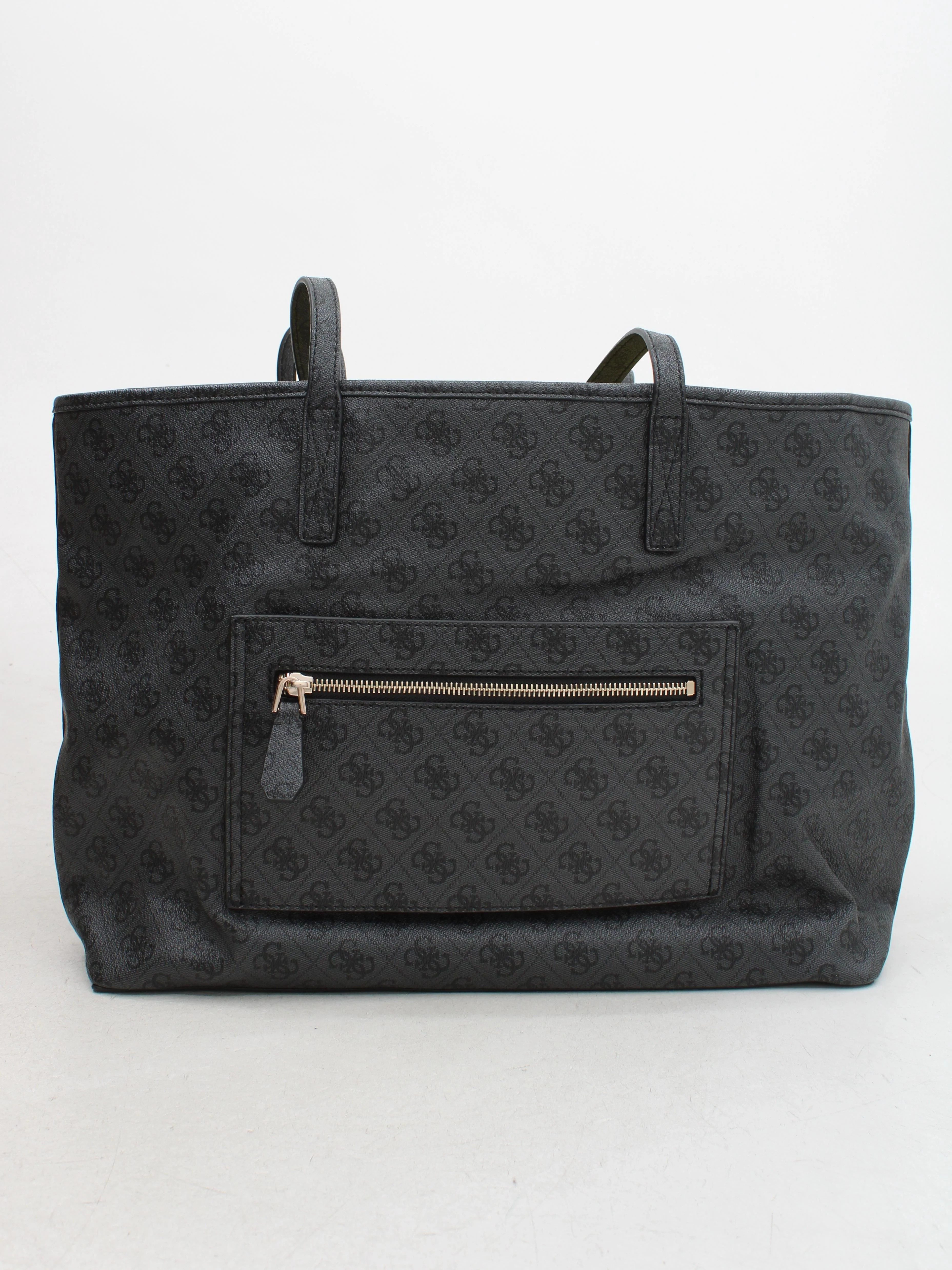 Guess Women's Bag Black Graphic 100% Faux Leather Tote - Image 2