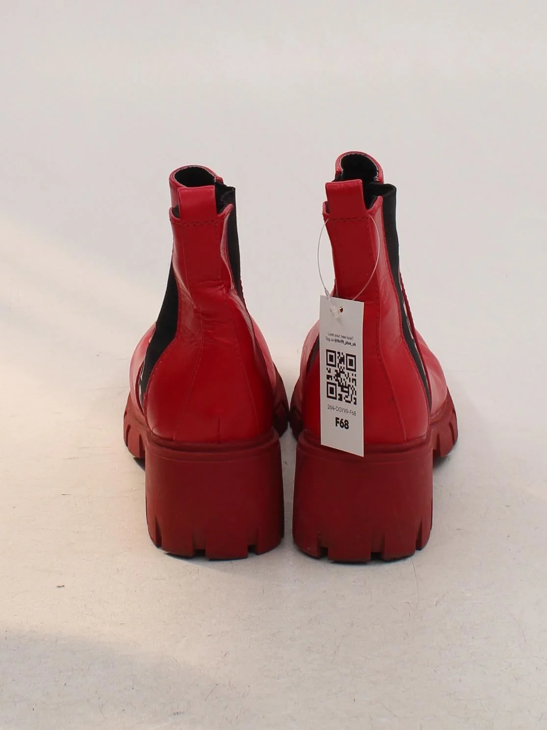 Guess Women's Boots UK 4.5 Red Graphic 100% Faux Leather Chelsea - Image 3